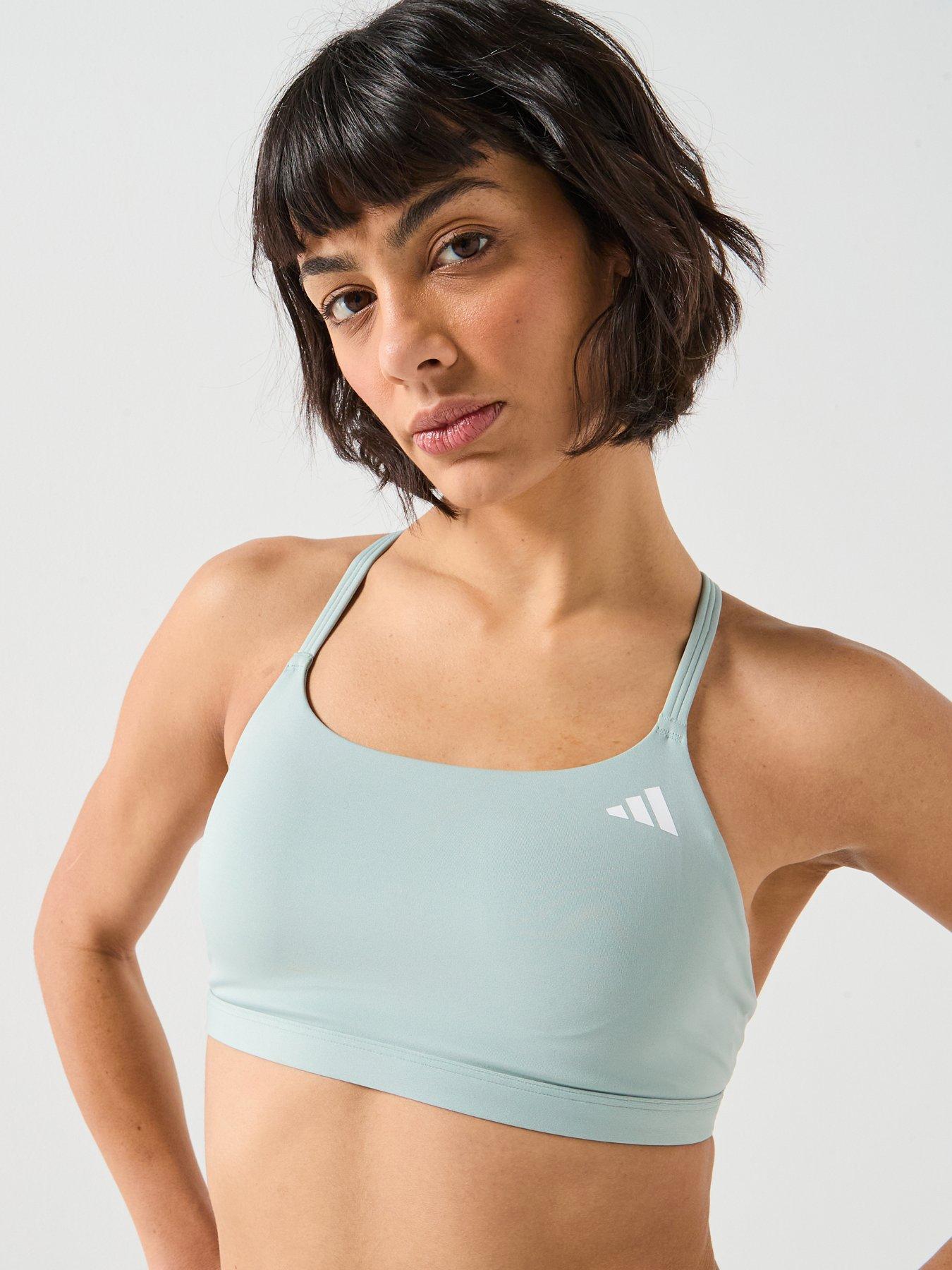 Image 1 of 6 of adidas Womens Training Workout Essentials Light Support Bra - Green