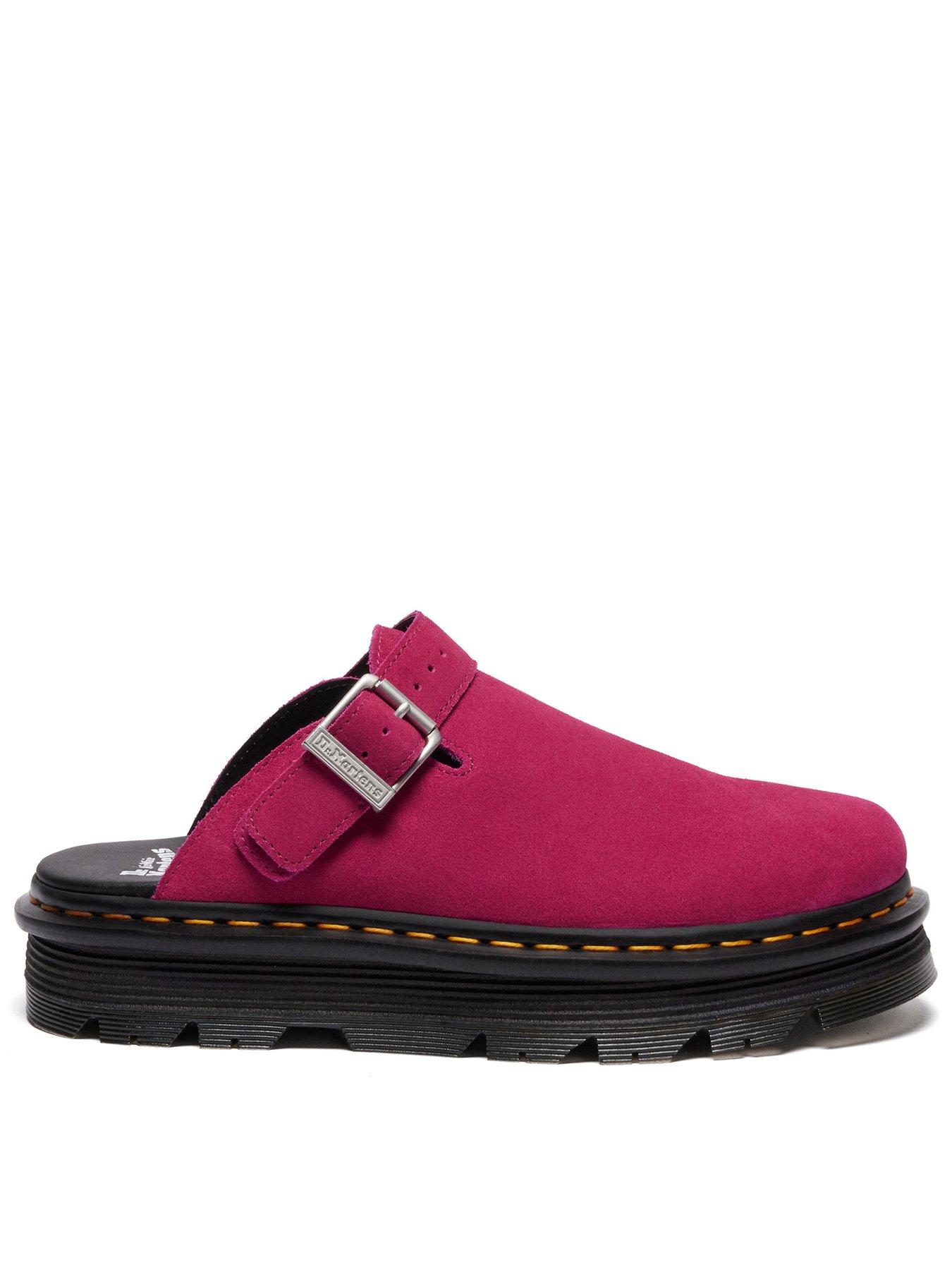 Dr Martens Zebzag Suede Mule - Fuchsia Pink