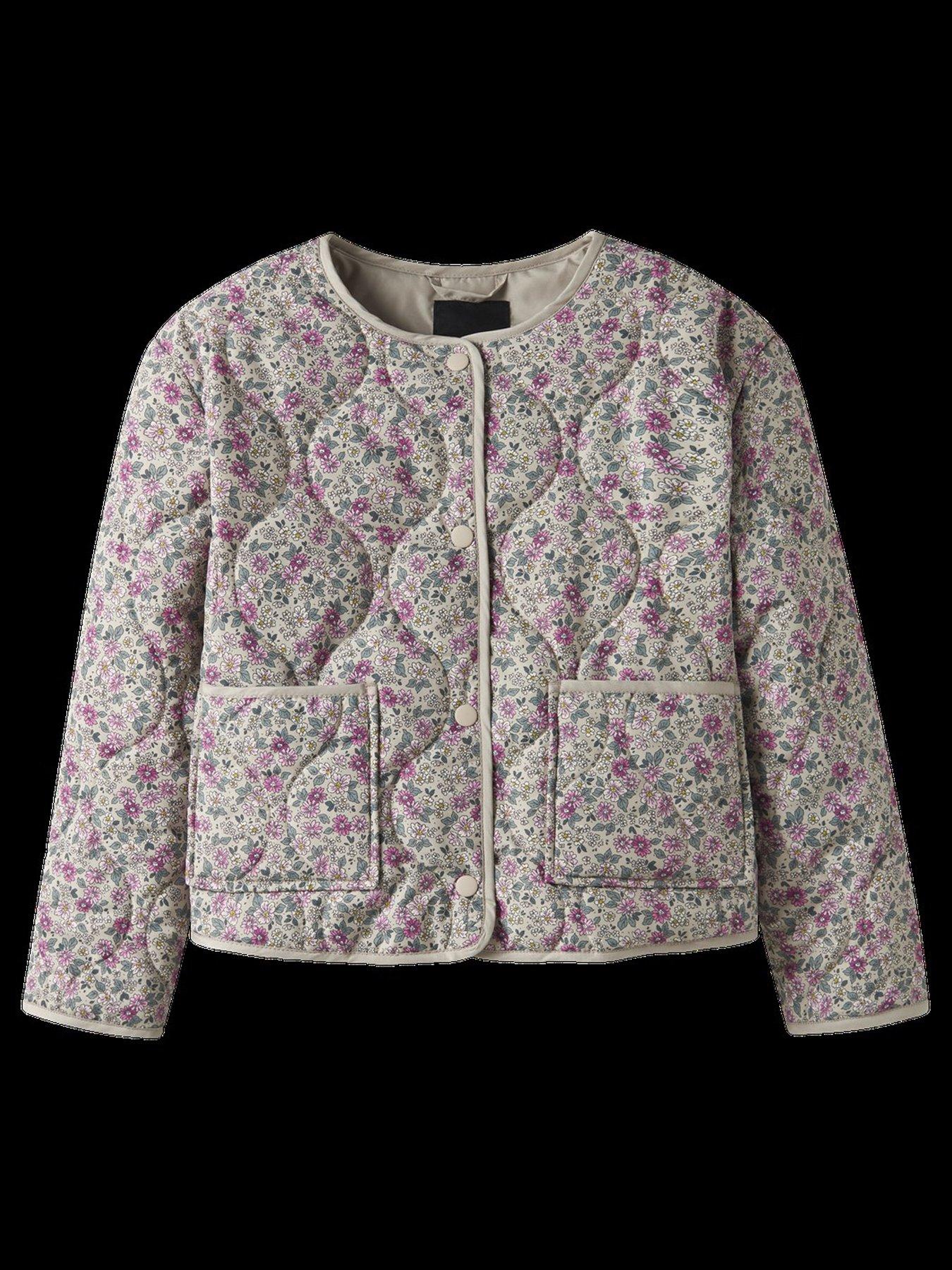  image of name-it-girls-floral-quilted-jacket-multi