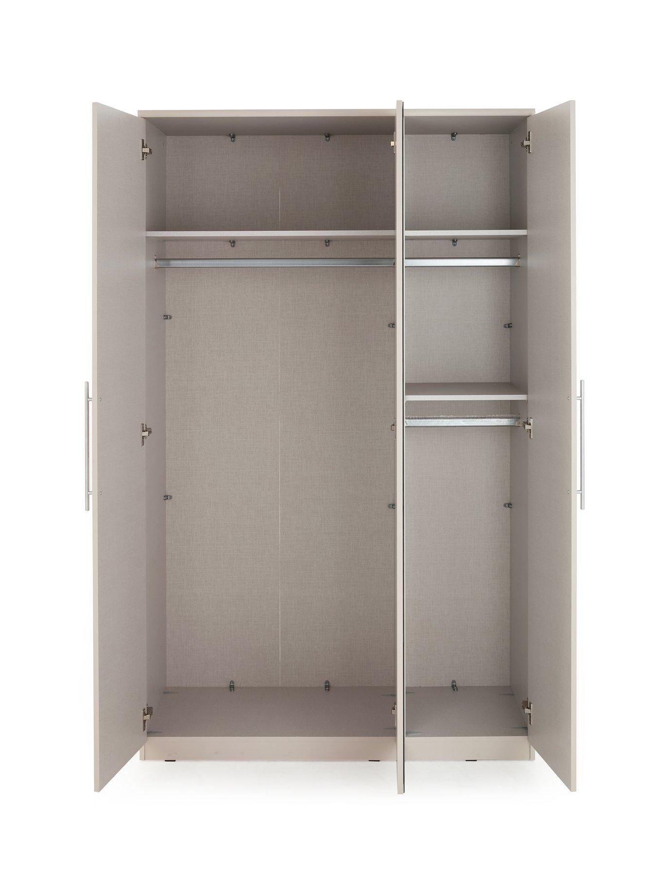 Image 4 of 7 of Very Home Prague 3 Door Wardrobe With Mirror
