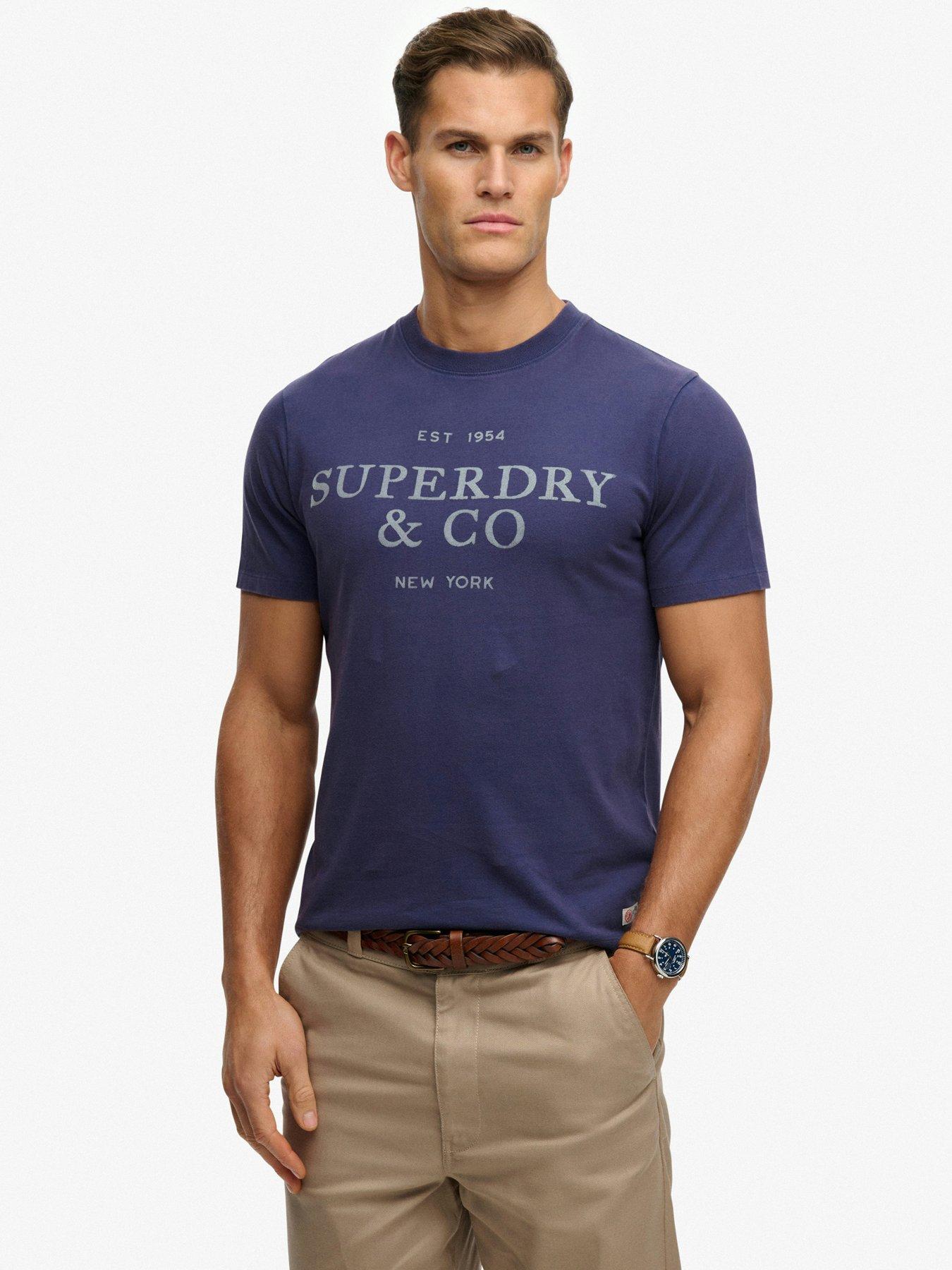Superdry 1954 Company Print Relaxed Fit T-Shirt - Blue