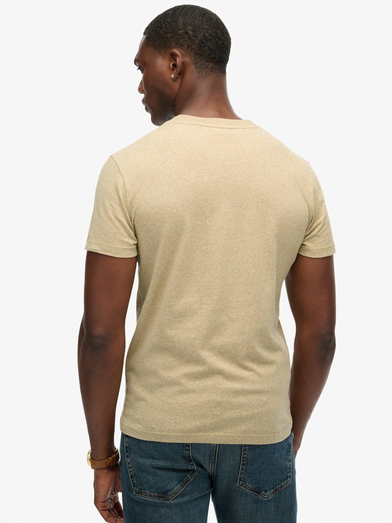  image of superdry-essential-logo-t-shirt-brown