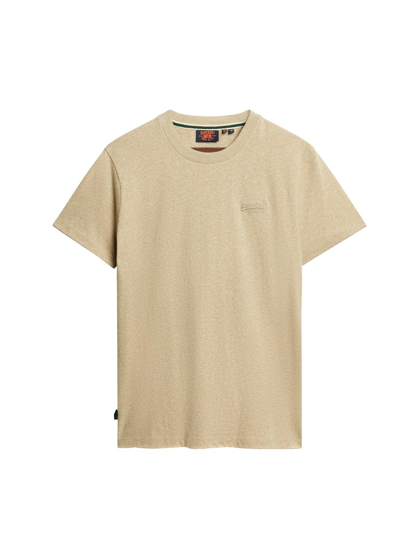  image of superdry-essential-logo-t-shirt-brown