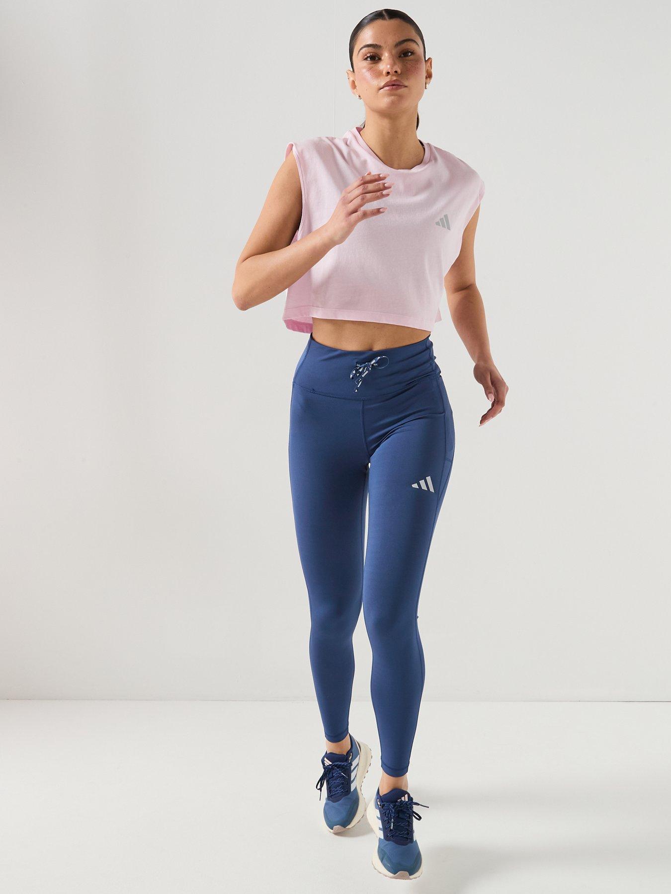 Image 3 of 6 of adidas Womens Running Adi365 Essentials Tights - Navy