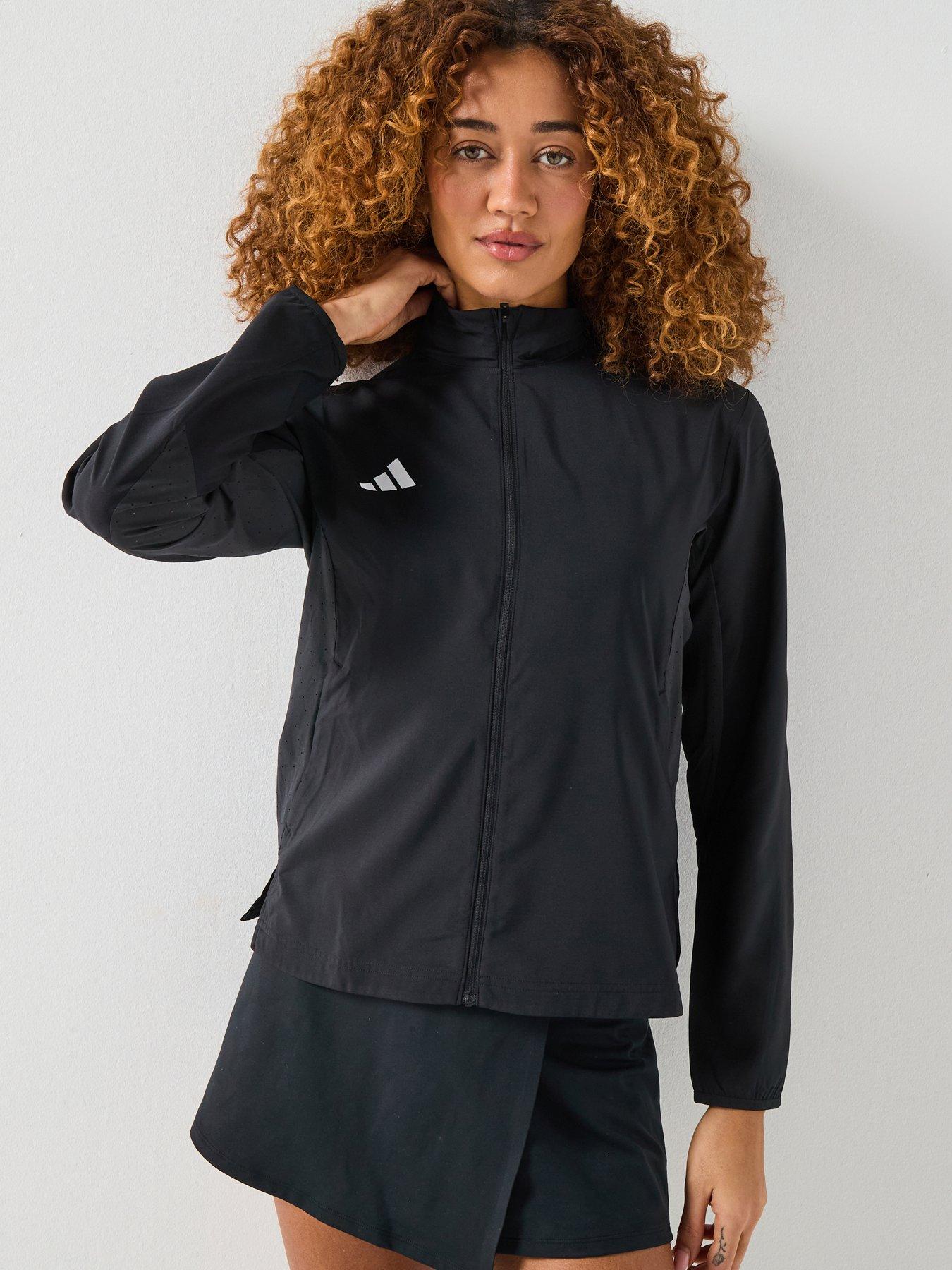  image of adidas-womens-running-adizero-essentials-jacket-black