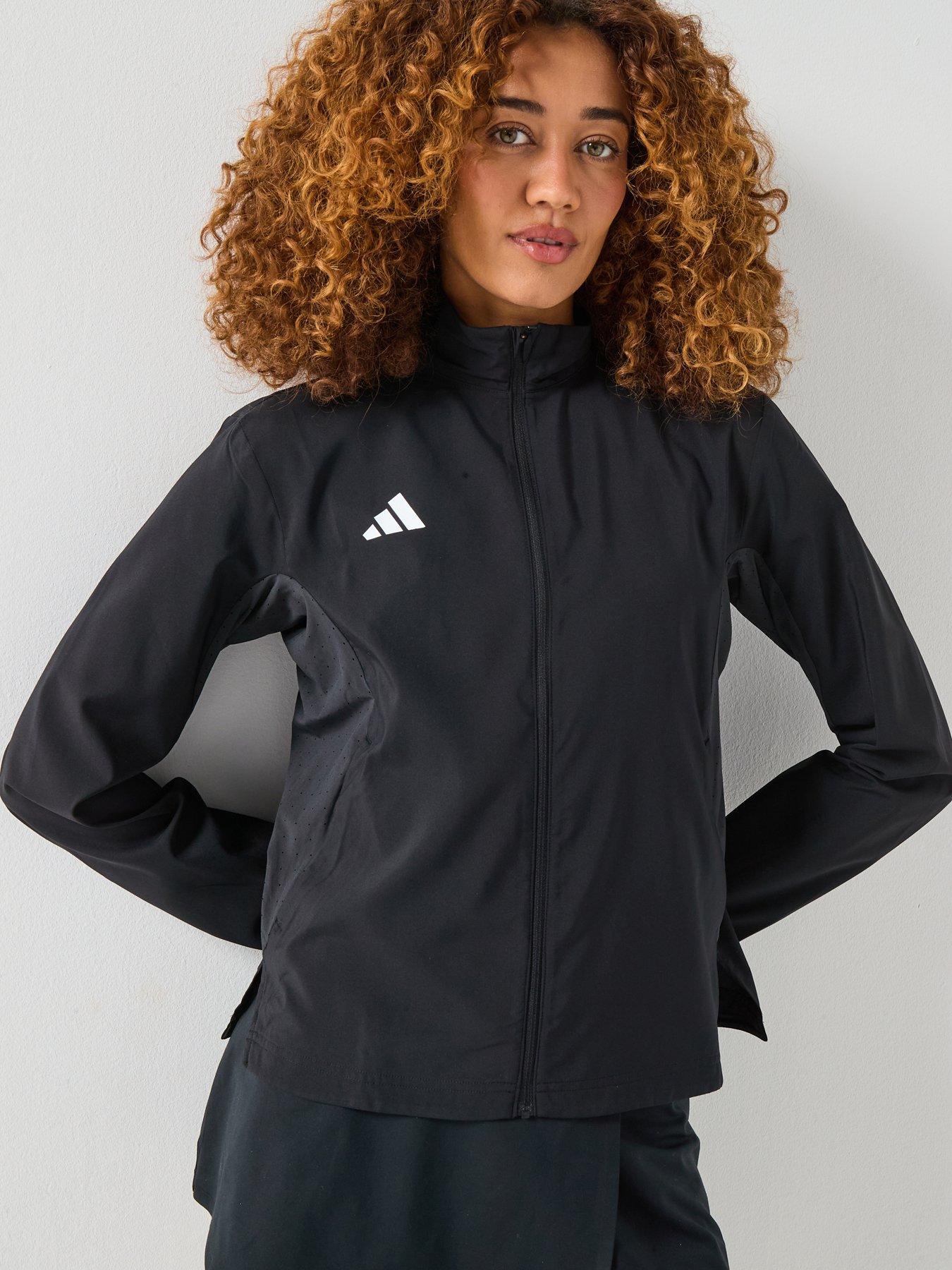  image of adidas-womens-running-adizero-essentials-jacket-black