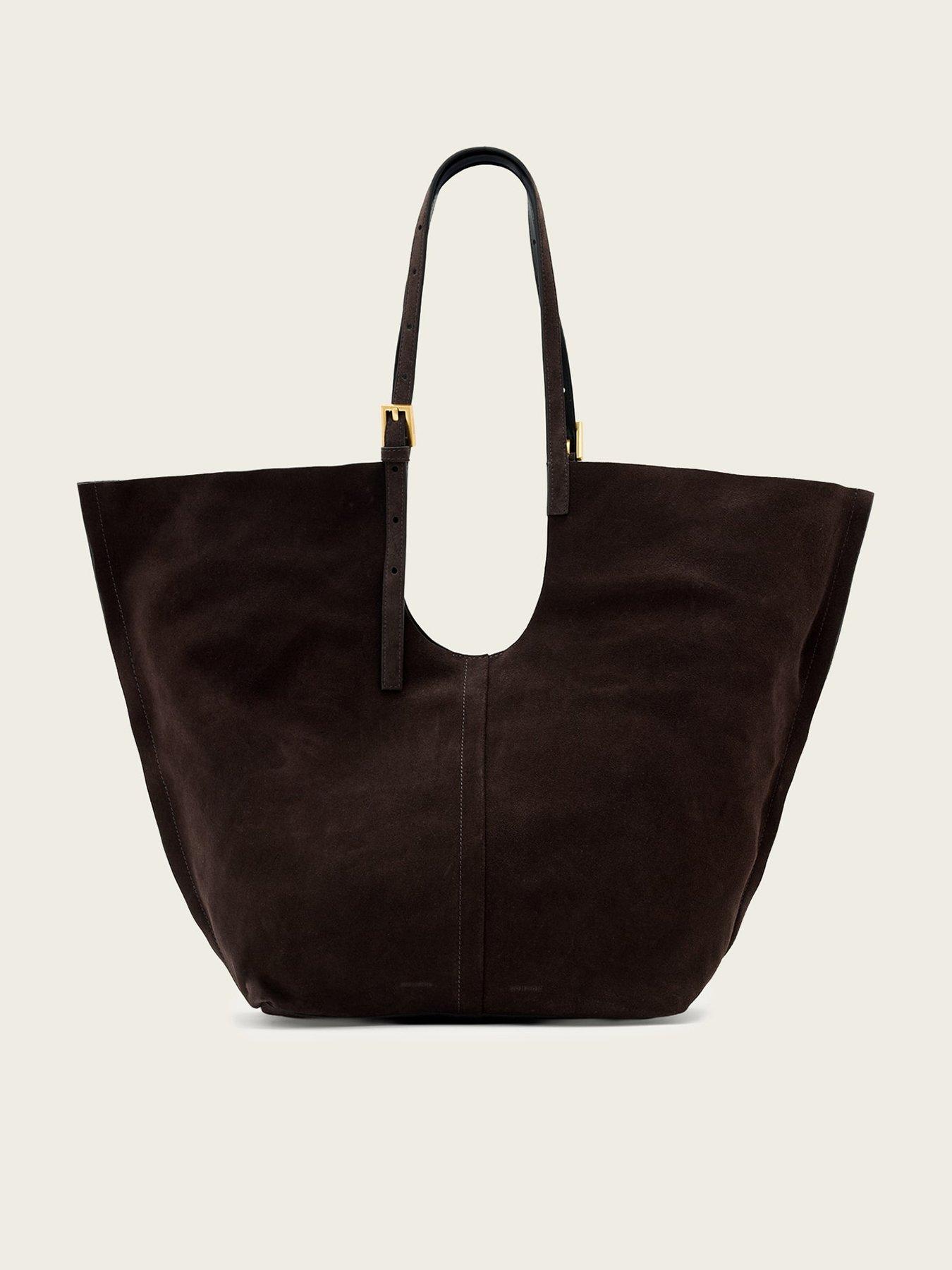 AllSaints Ara Suede E/W Tote - Brown