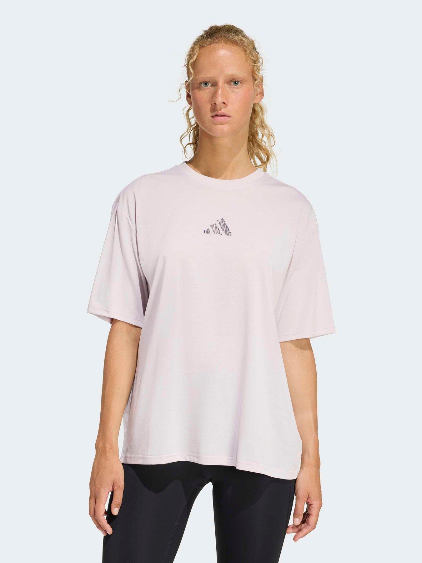 adidas Womens Training Animal Graphic T-Shirt - Purple