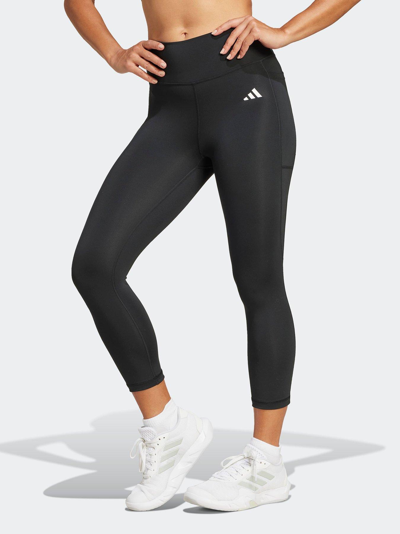 Image 1 of 6 of adidas Womens Training Workout Essentials 3/4 Tights - Black