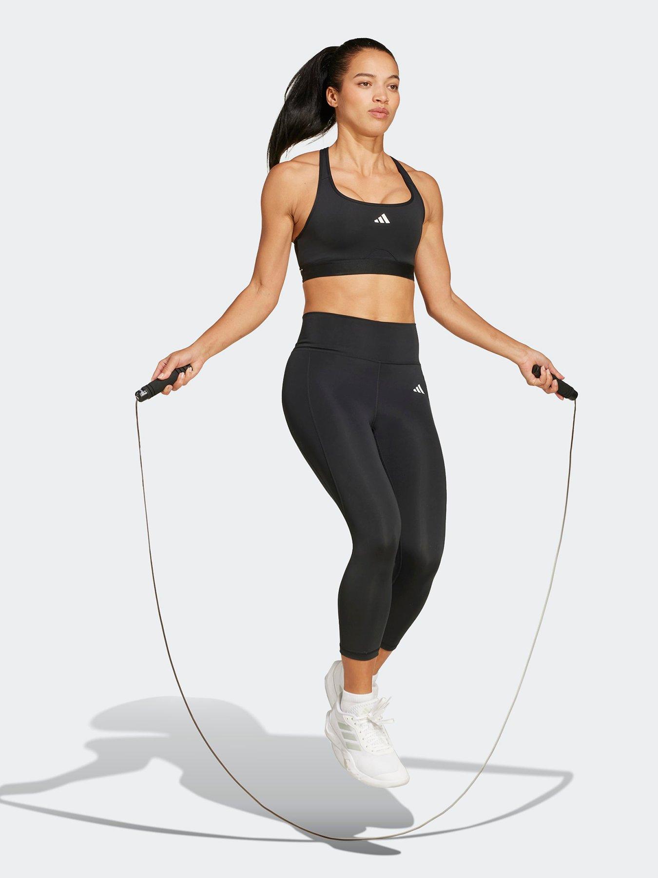 Image 3 of 6 of adidas Womens Training Workout Essentials 3/4 Tights - Black