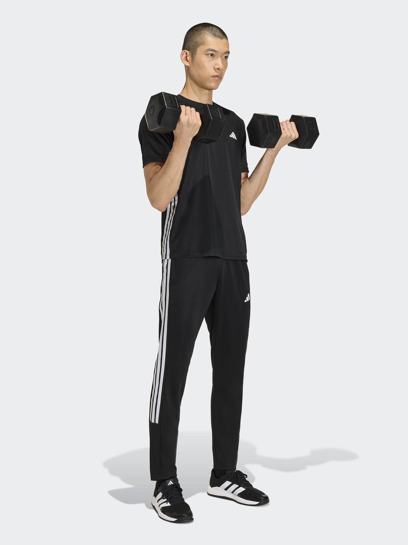  image of adidas-mens-training-workout-essentials-trousers-black