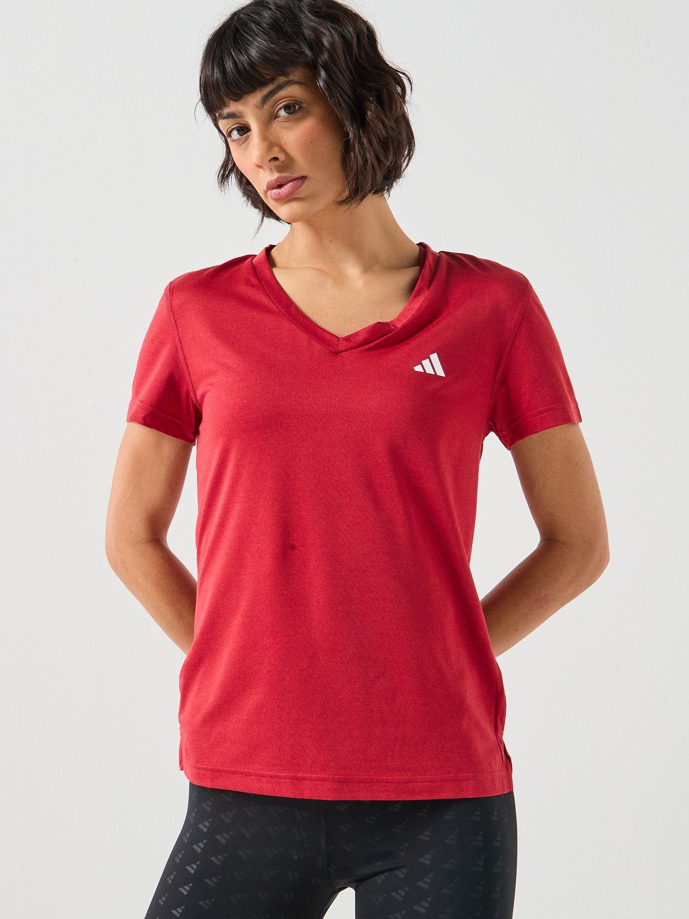  image of adidas-womens-training-workout-essentials-t-shirt-red