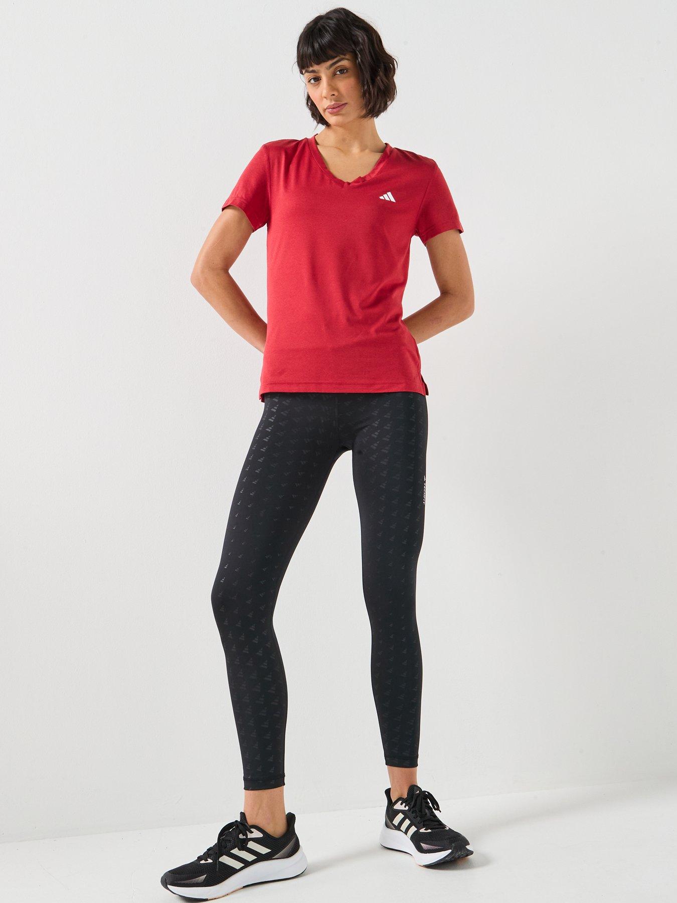  image of adidas-womens-training-workout-essentials-t-shirt-red
