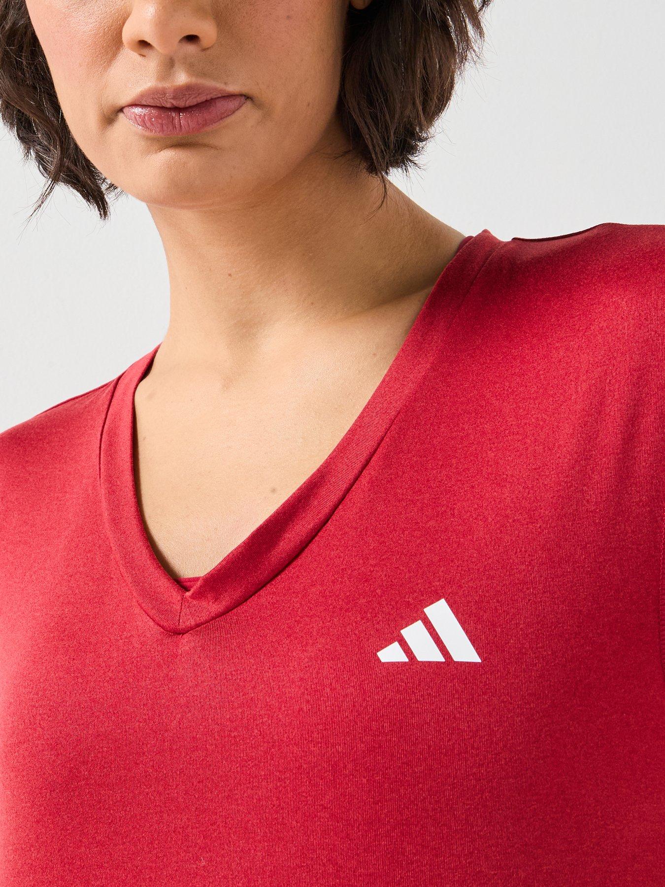  image of adidas-womens-training-workout-essentials-t-shirt-red