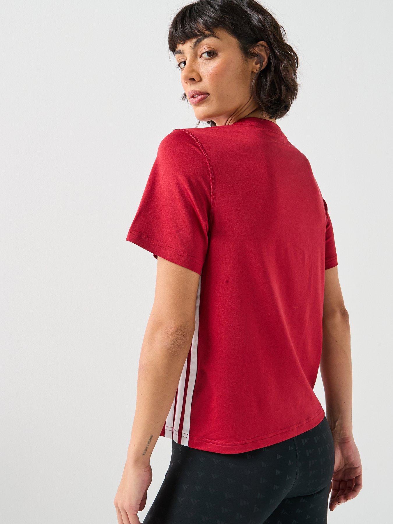  image of adidas-womens-training-workout-essentials-t-shirt-red