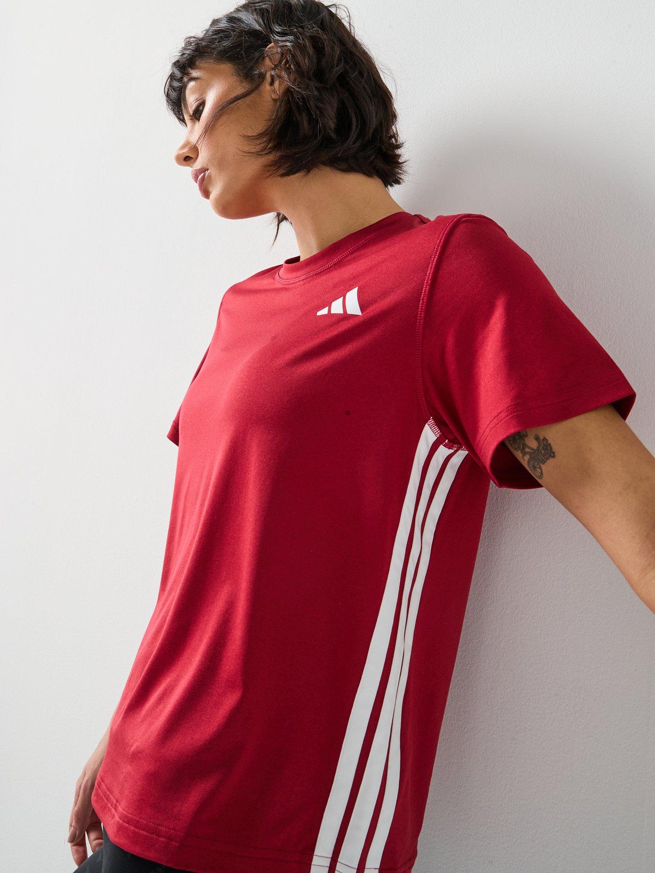  image of adidas-womens-training-workout-essentials-t-shirt-red