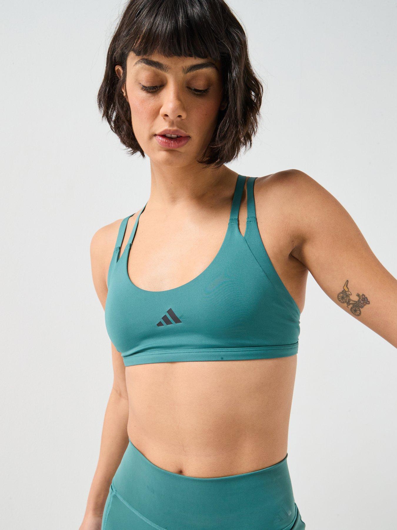  image of adidas-womens-training-power-light-support-bra-green