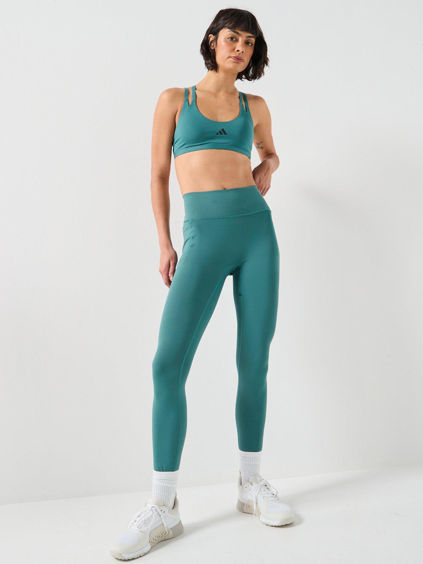  image of adidas-womens-training-power-light-support-bra-green