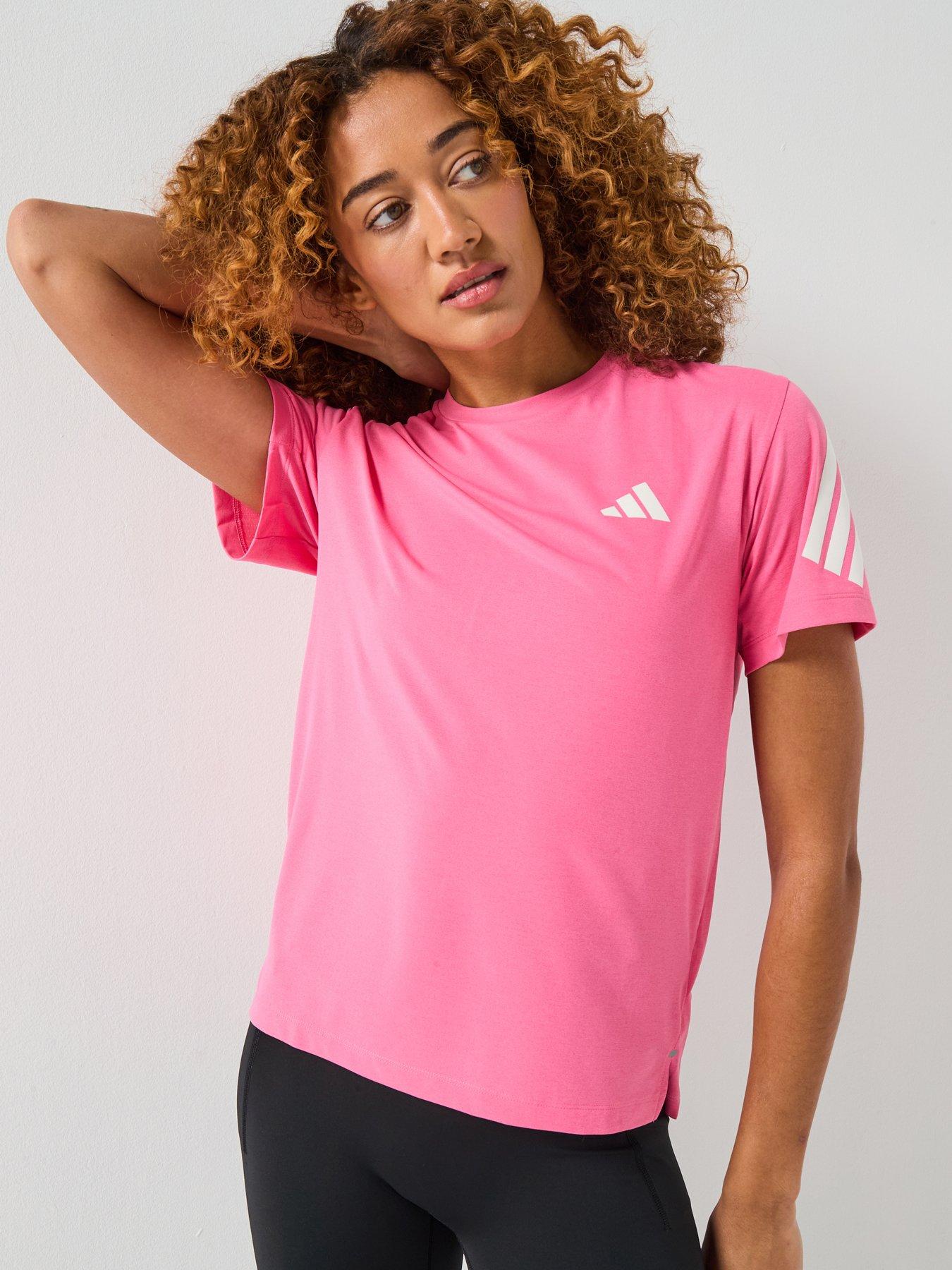 adidas Womens Running Adi365 Iconic Stripes Tights - Pink