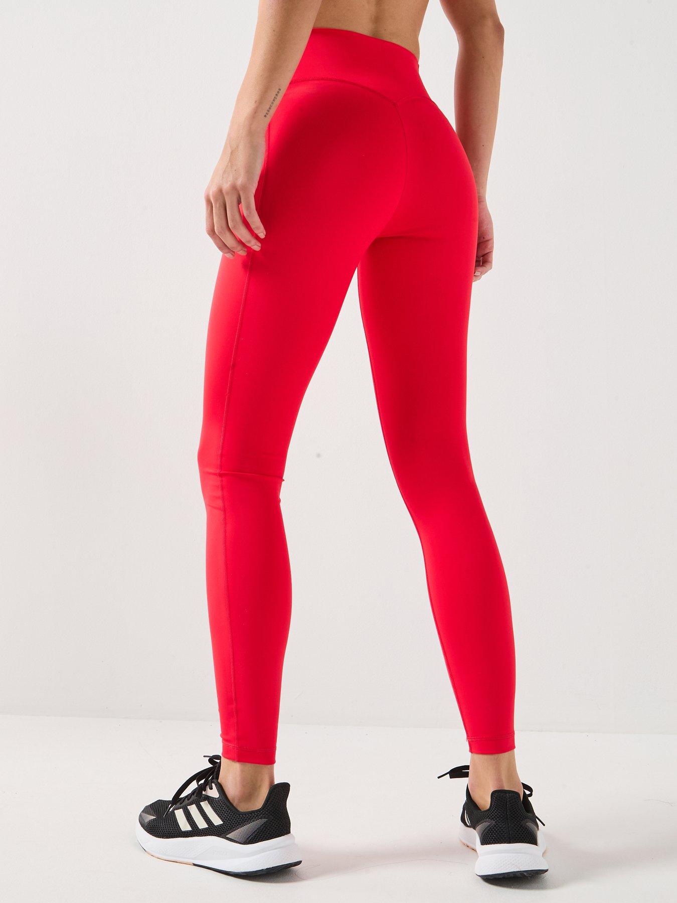  image of adidas-womens-training-power-tights-red