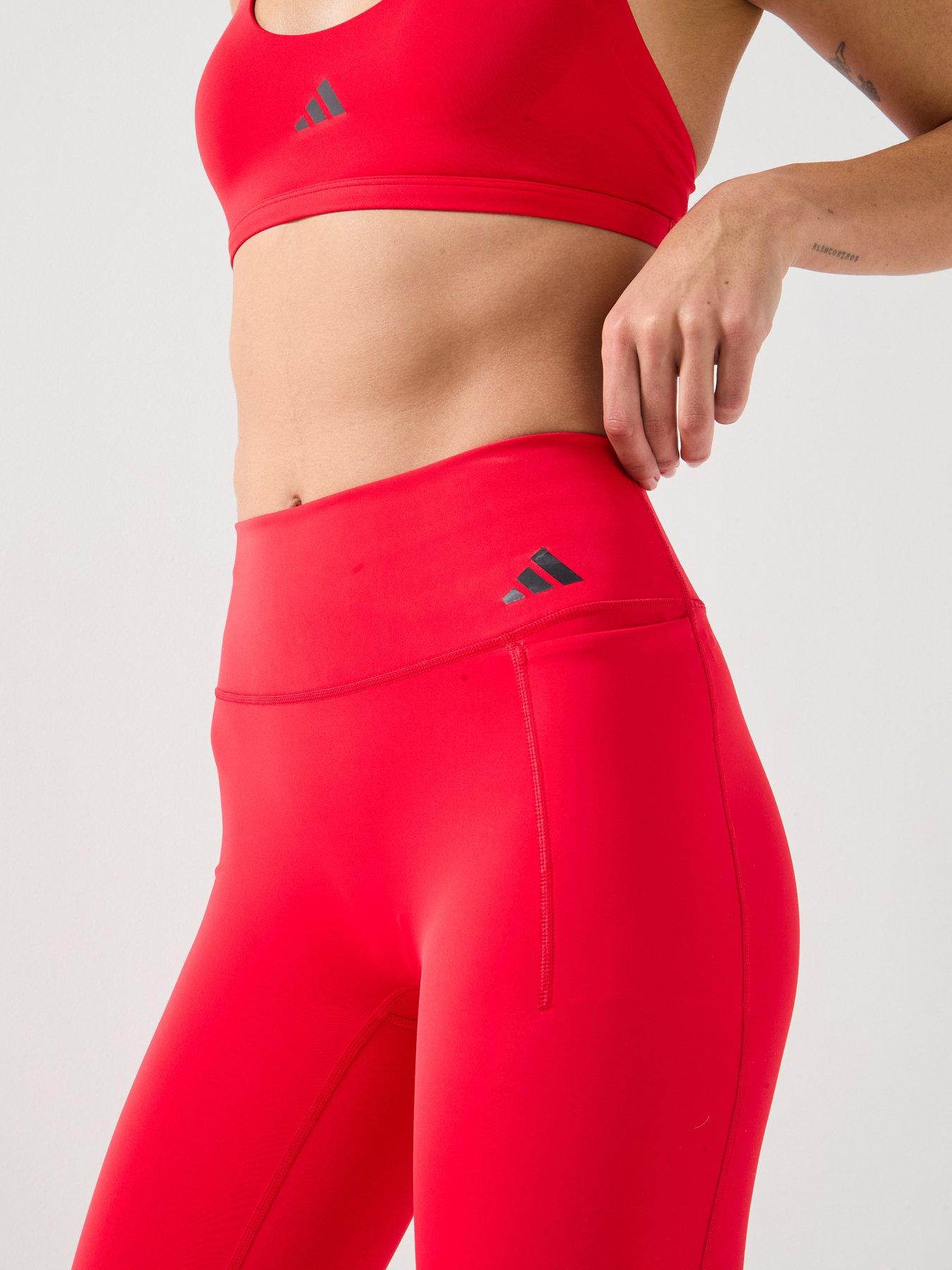  image of adidas-womens-training-power-tights-red