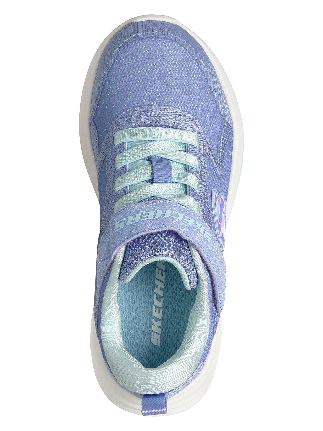 Image 3 of 6 of Skechers Wave 92 Sparkle Mesh Trainer - Periwinkle