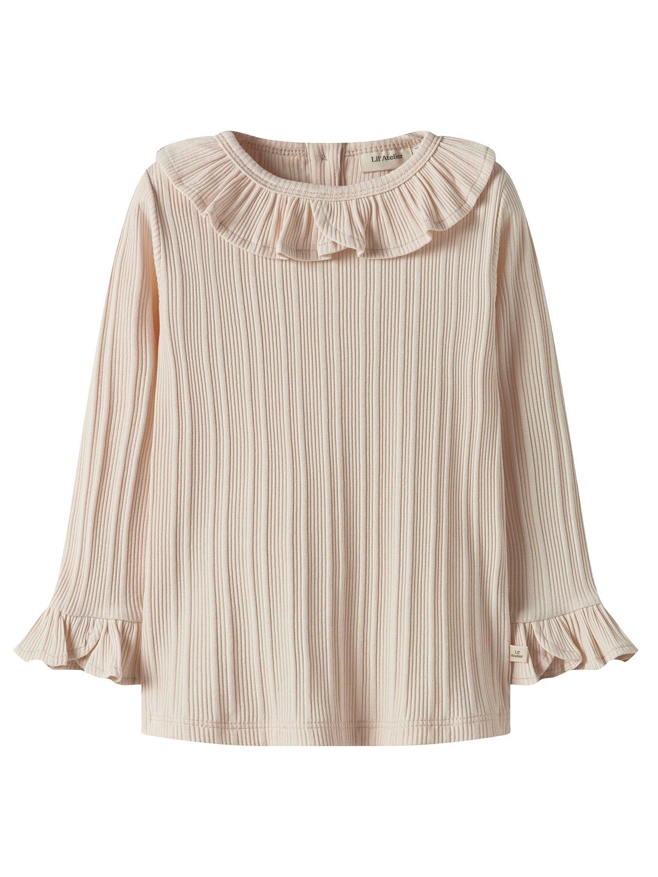 Image 2 of 5 of Lil Atelier Mini Girls Long Sleeve Tshirt - Light Pink
