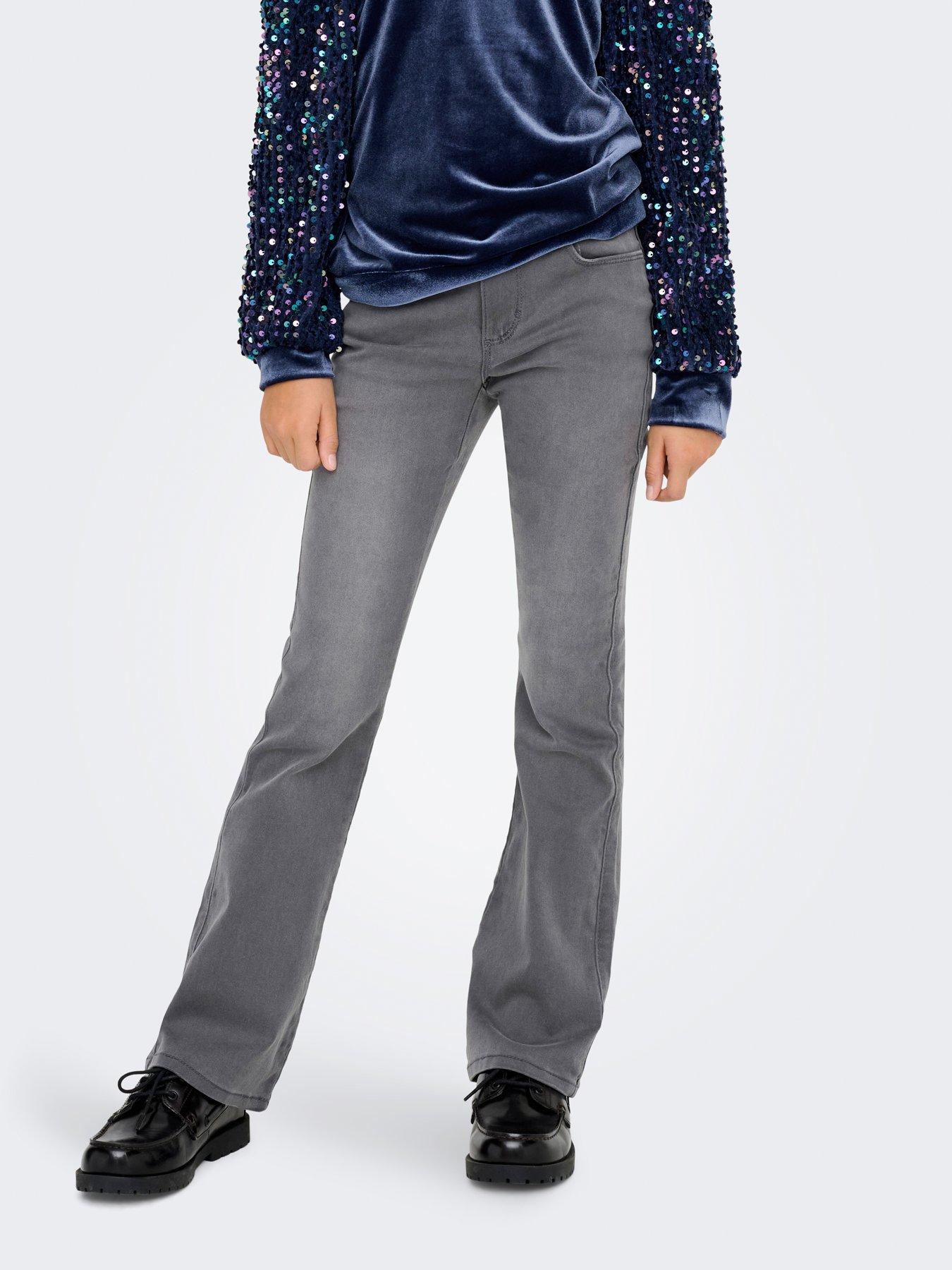 only-kids-girls-royal-flare-jeans-dark-grey