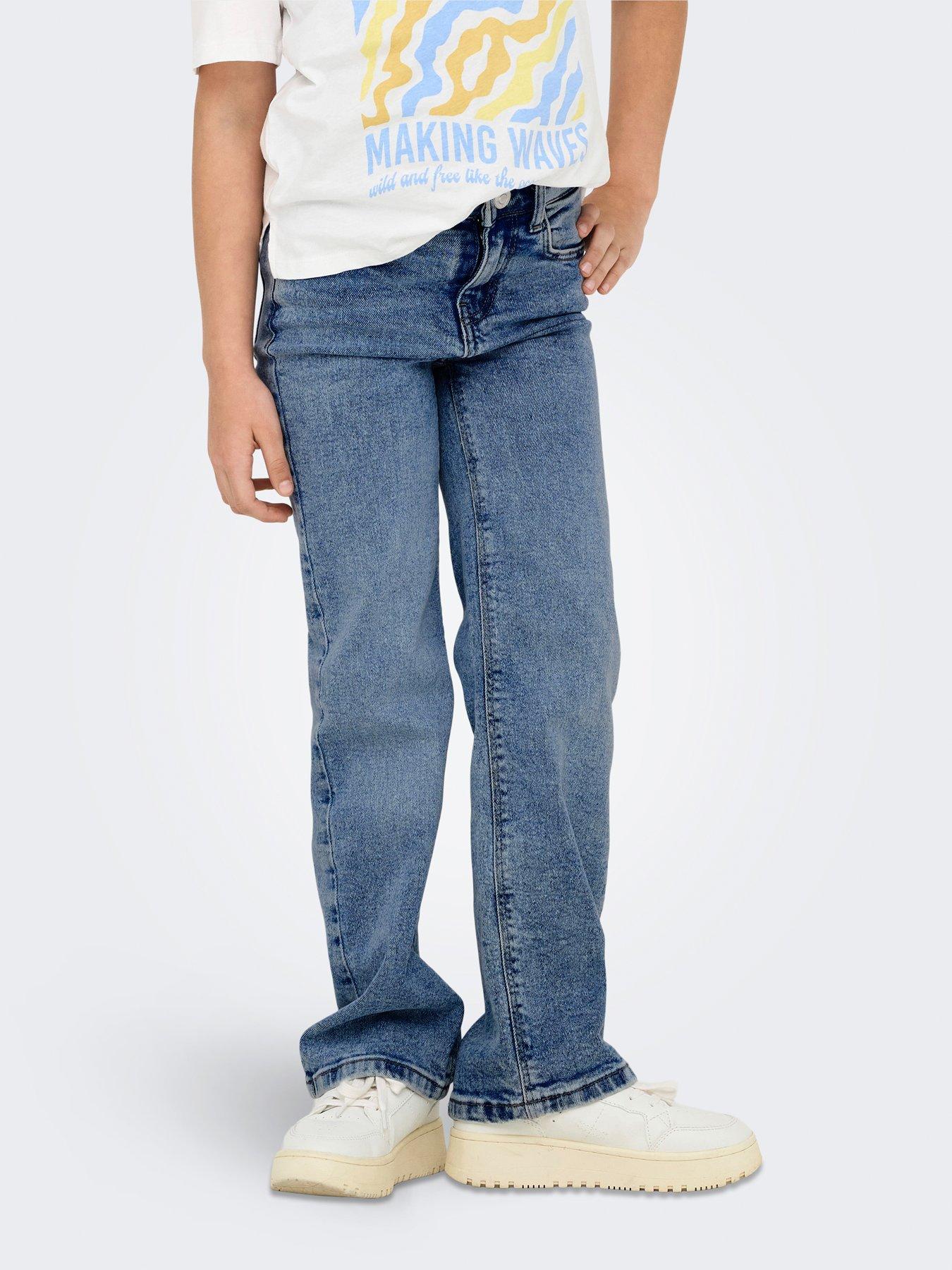 Image 1 of 3 of Only Kids Girls Juicy Wide Leg Jeans - Light Blue