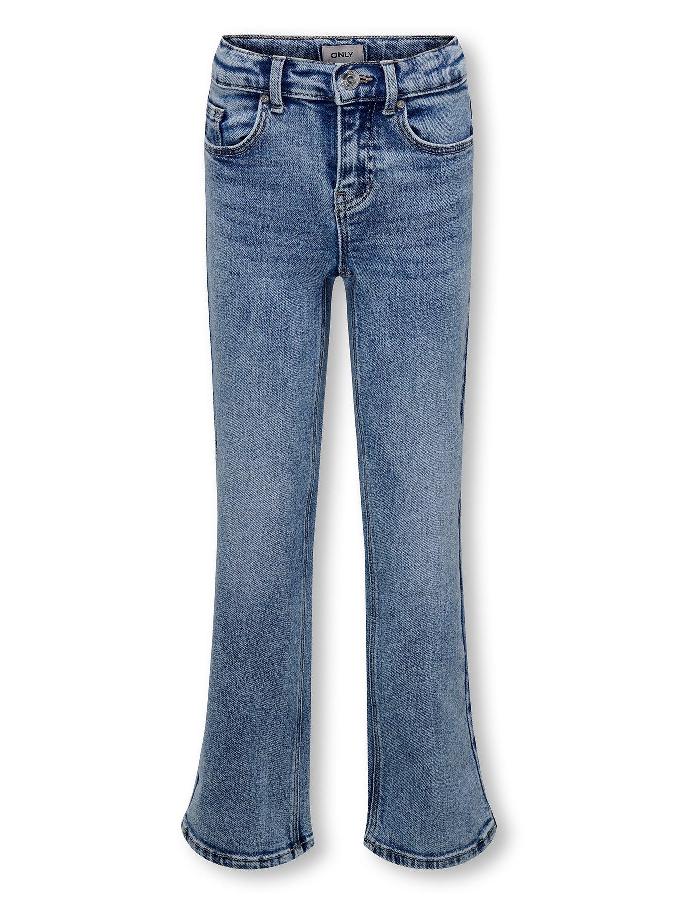 Image 2 of 3 of Only Kids Girls Juicy Wide Leg Jeans - Light Blue