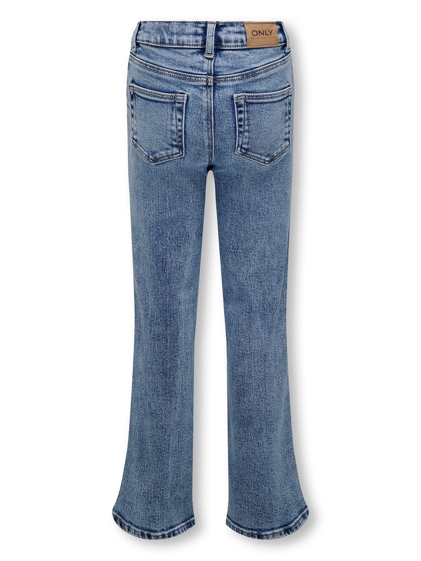 Image 3 of 3 of Only Kids Girls Juicy Wide Leg Jeans - Light Blue