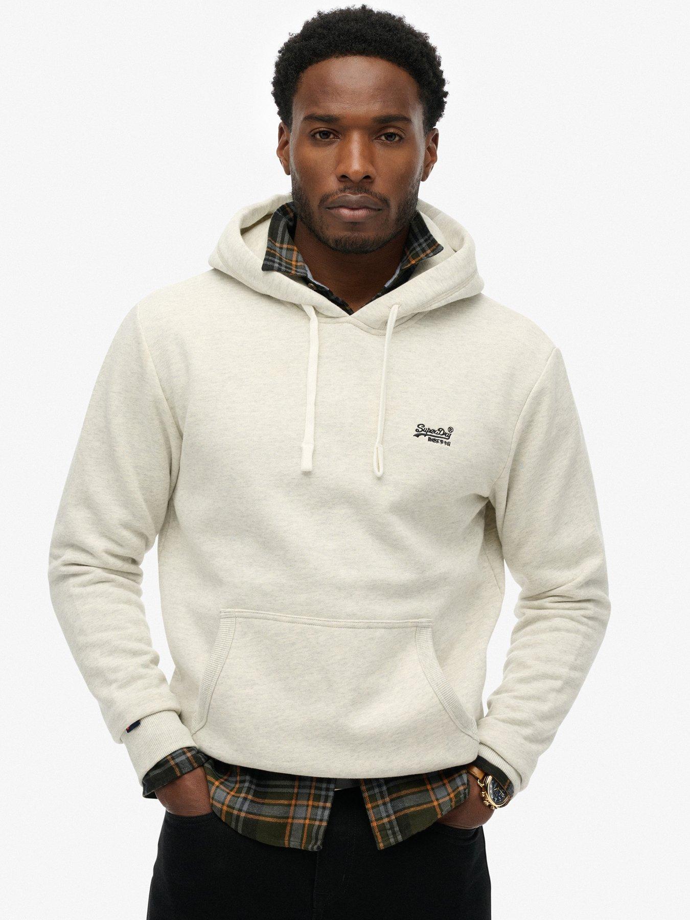  image of superdry-essential-logo-classic-hoodie-grey