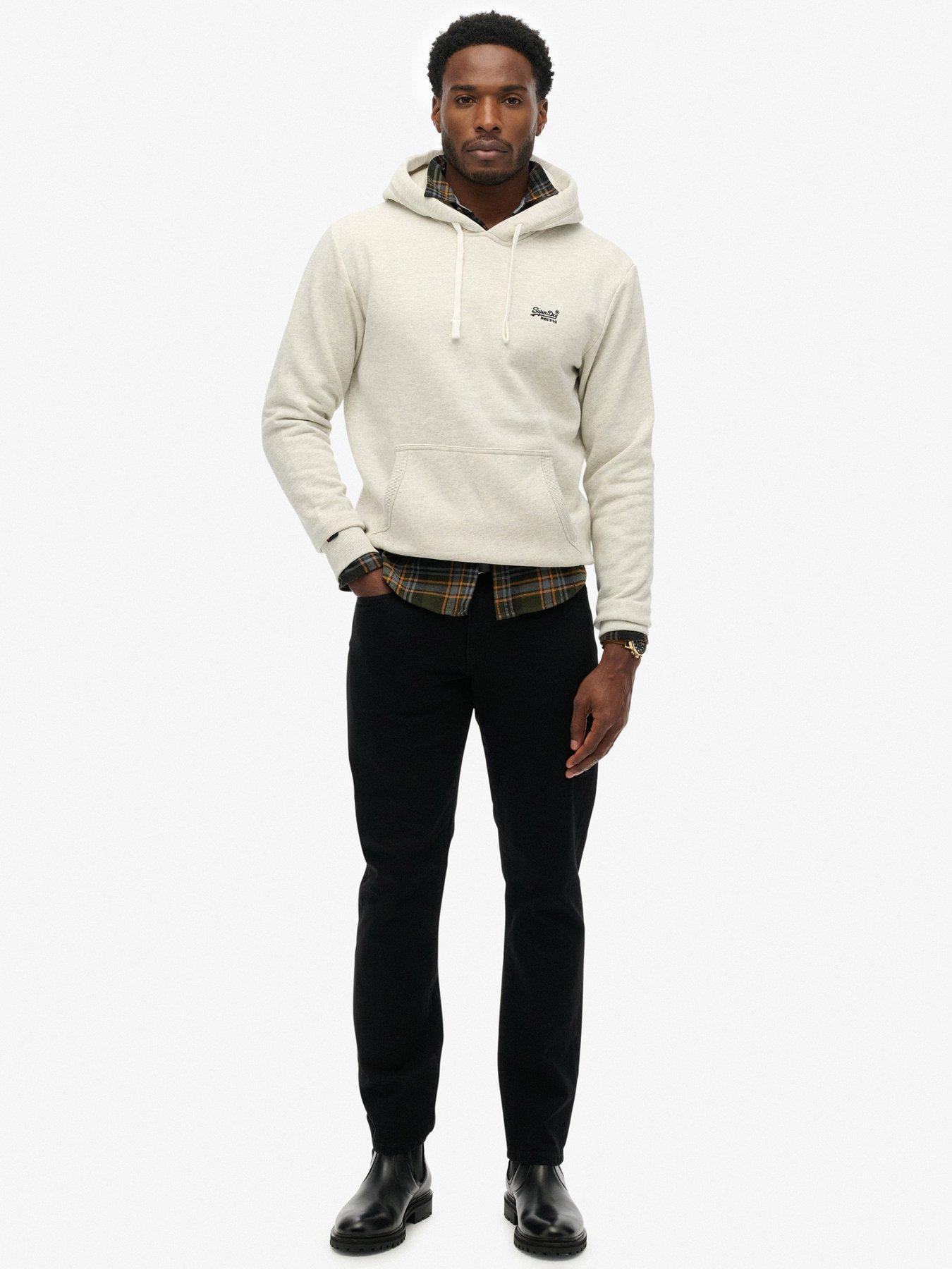  image of superdry-essential-logo-classic-hoodie-grey