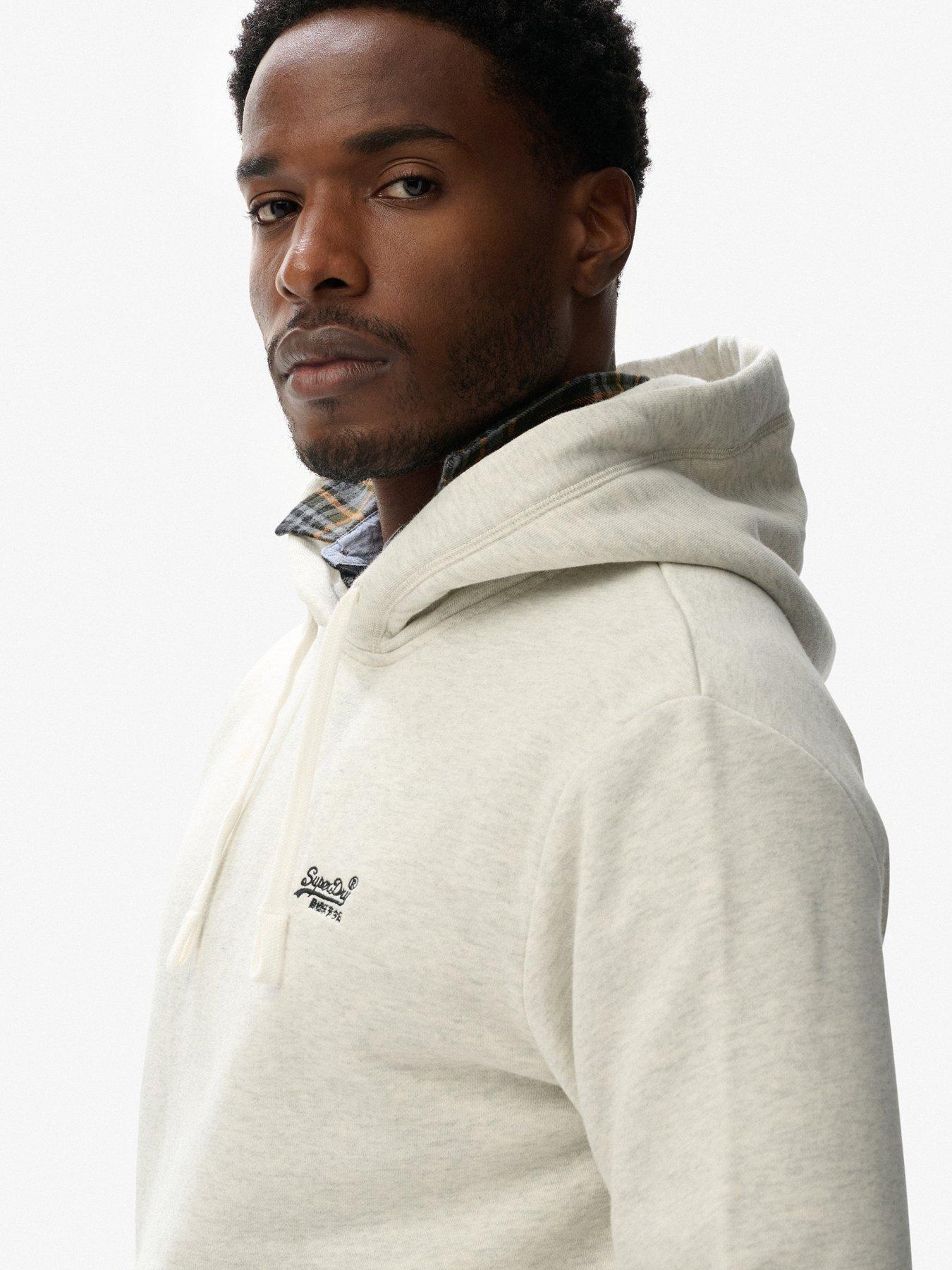  image of superdry-essential-logo-classic-hoodie-grey