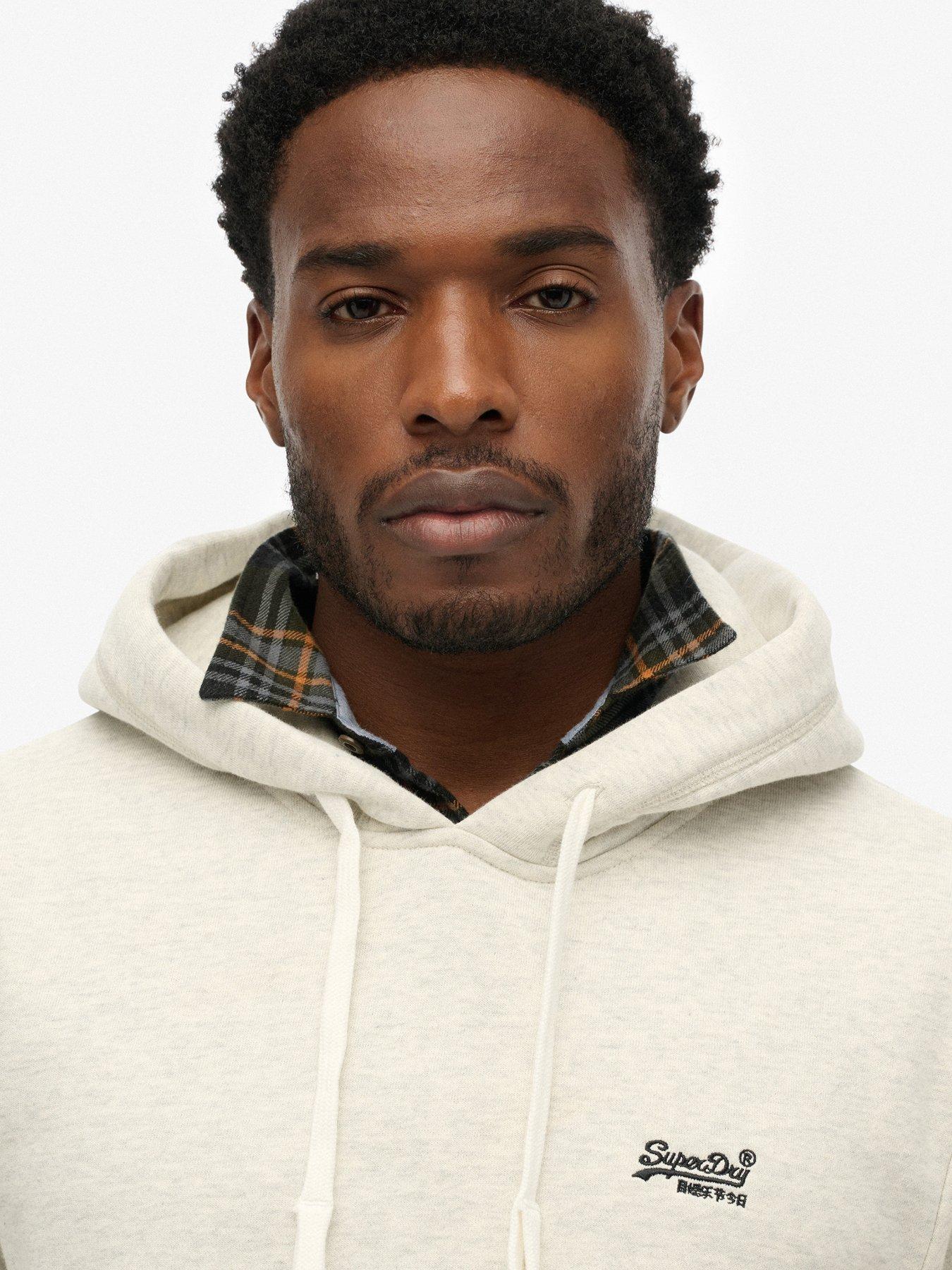  image of superdry-essential-logo-classic-hoodie-grey