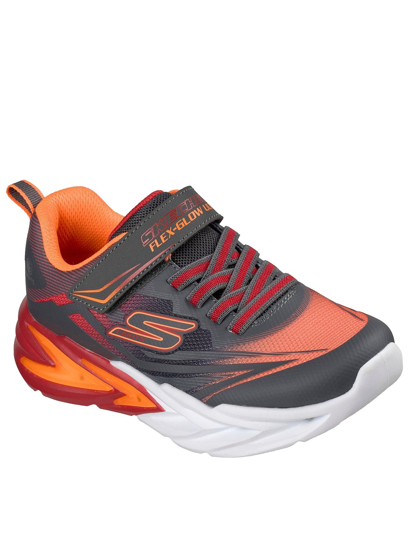 Image 1 of 5 of Skechers Kids Lighted Gore &amp; Strap Sneaker W/ Midsole Techpiece