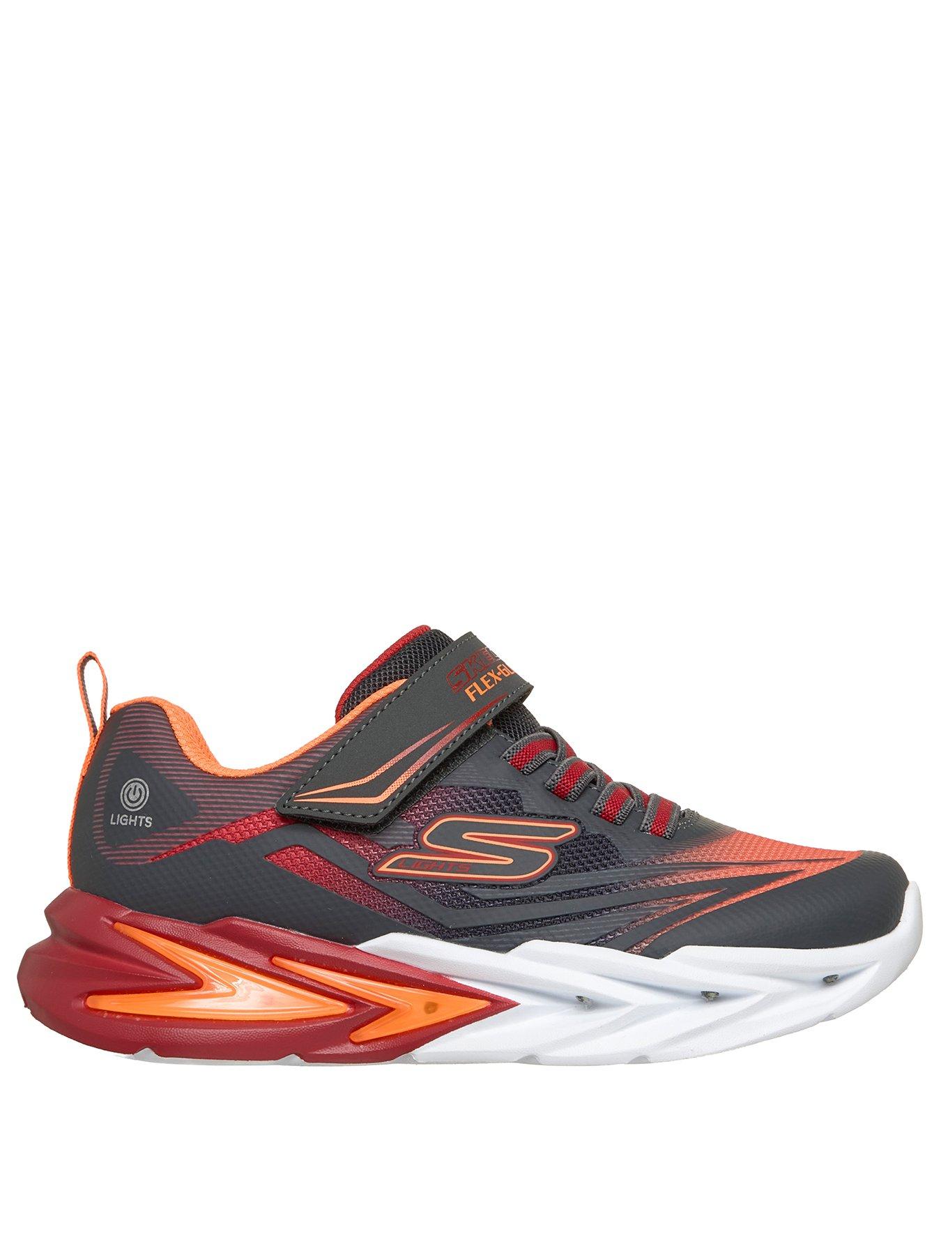 Image 2 of 5 of Skechers Kids Lighted Gore &amp; Strap Sneaker W/ Midsole Techpiece