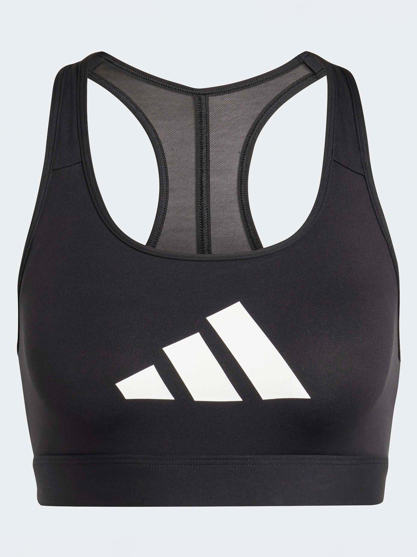 Image 6 of 6 of adidas Womens Training Workout Essentials Medium Support Bra - Black