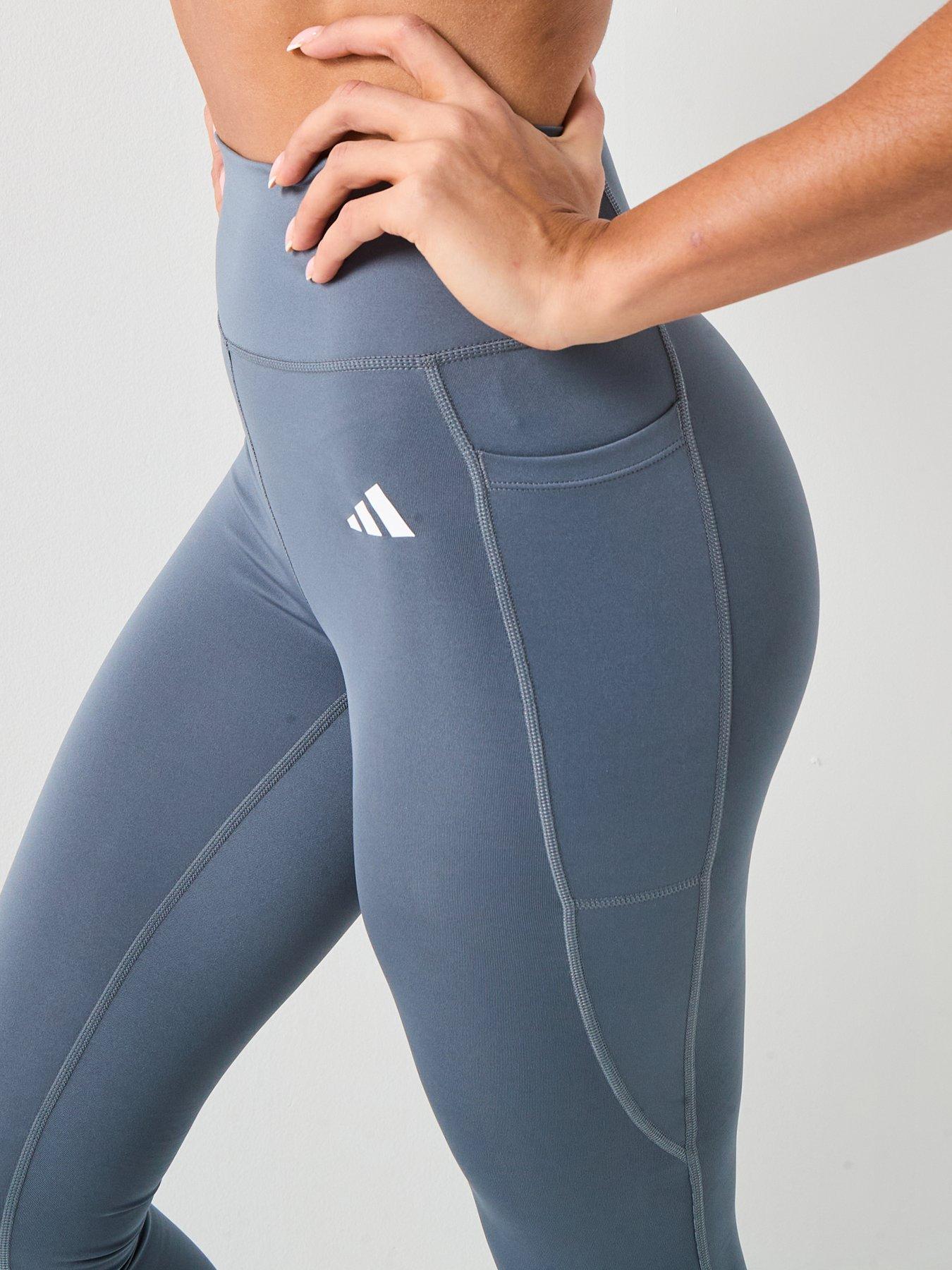  image of adidas-womens-training-workout-essentials-tights-grey