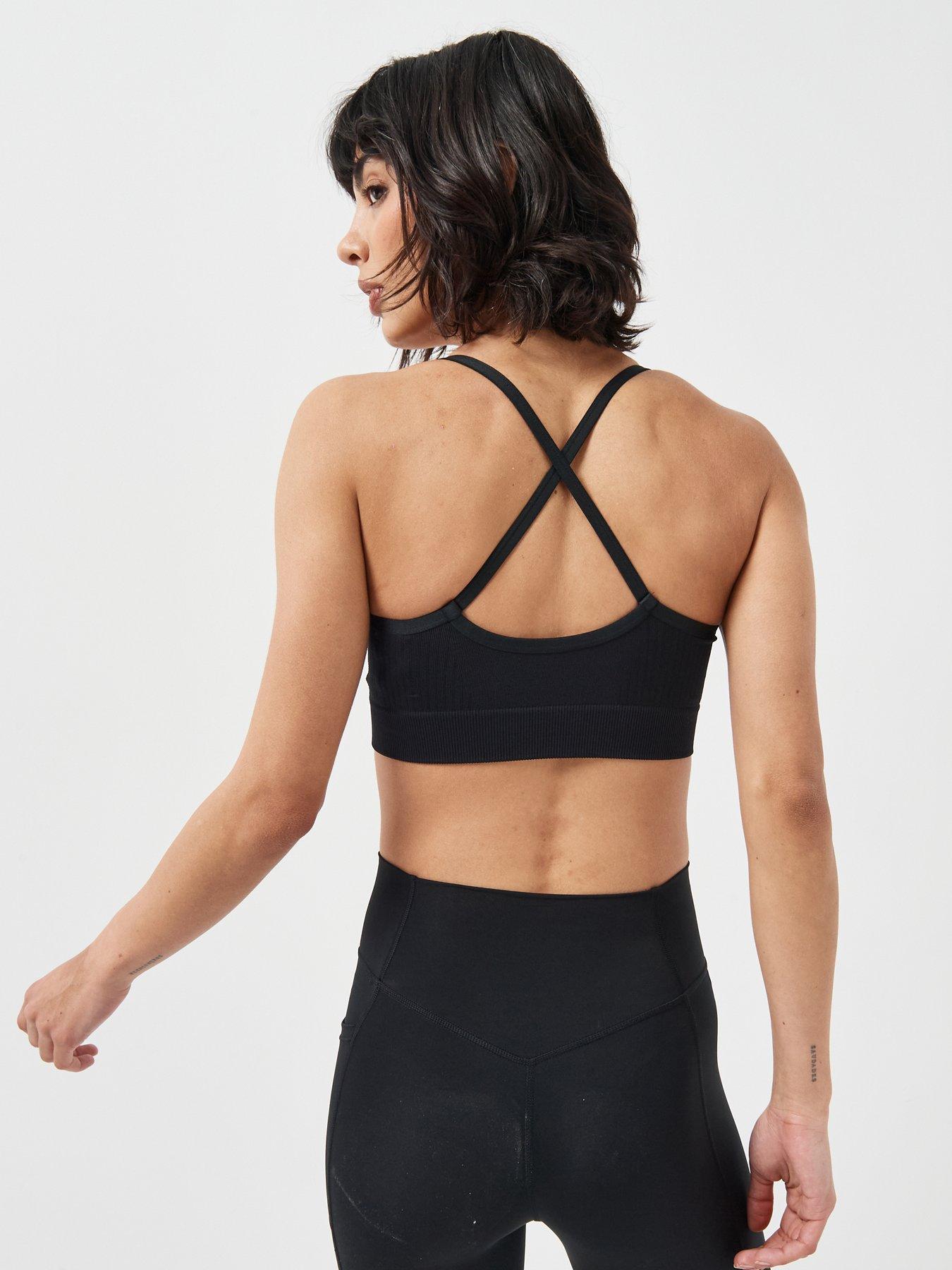 stillFront image of adidas-womens-training-workout-essentials-light-support-bra-black