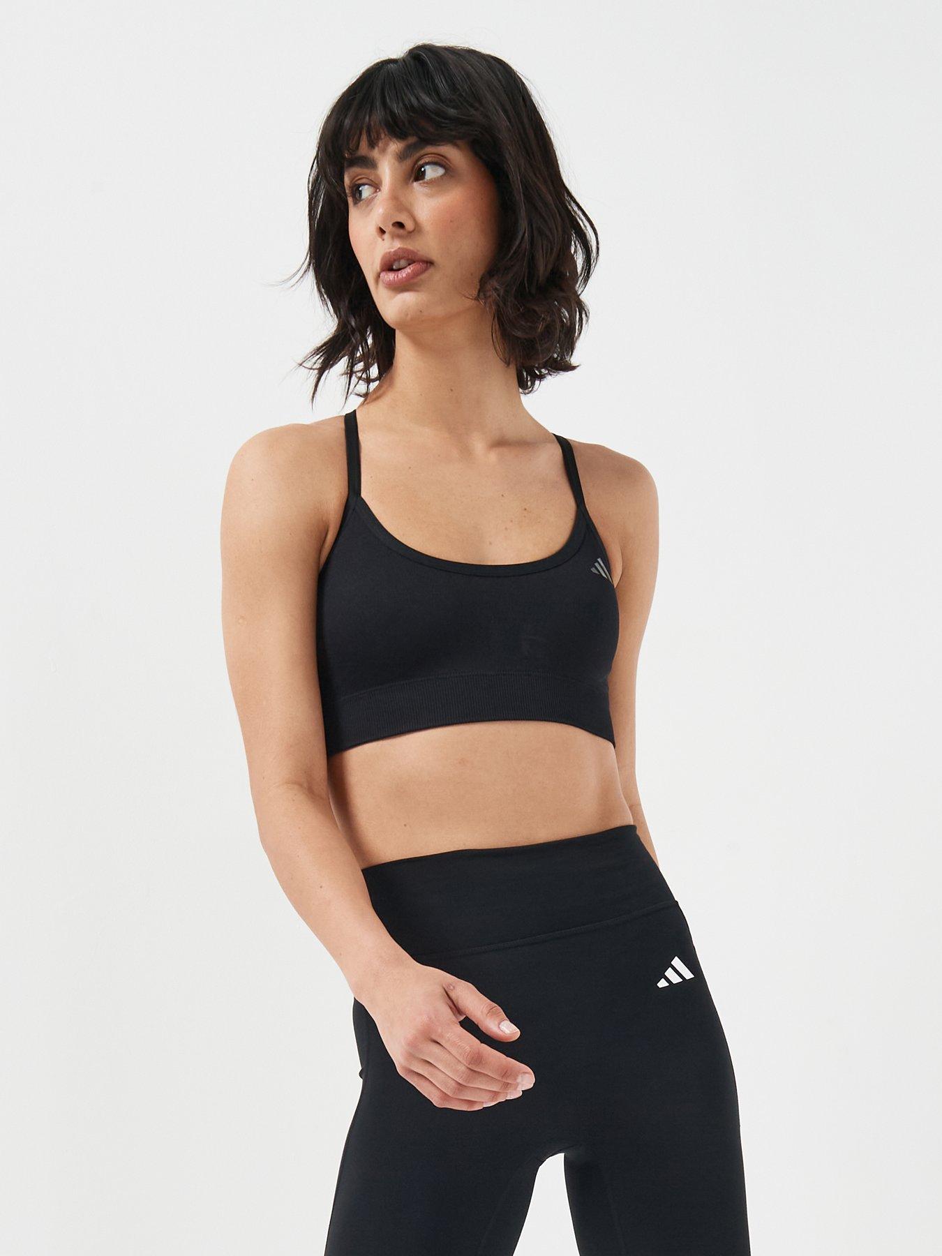 Image 5 of 5 of adidas Womens Training Workout Essentials Light Support Bra - Black