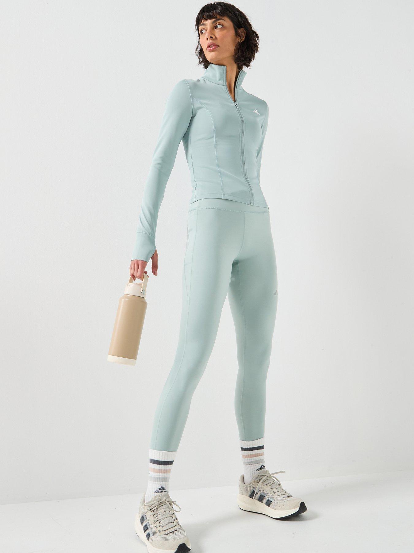  image of adidas-womens-training-workout-essentials-track-top-green