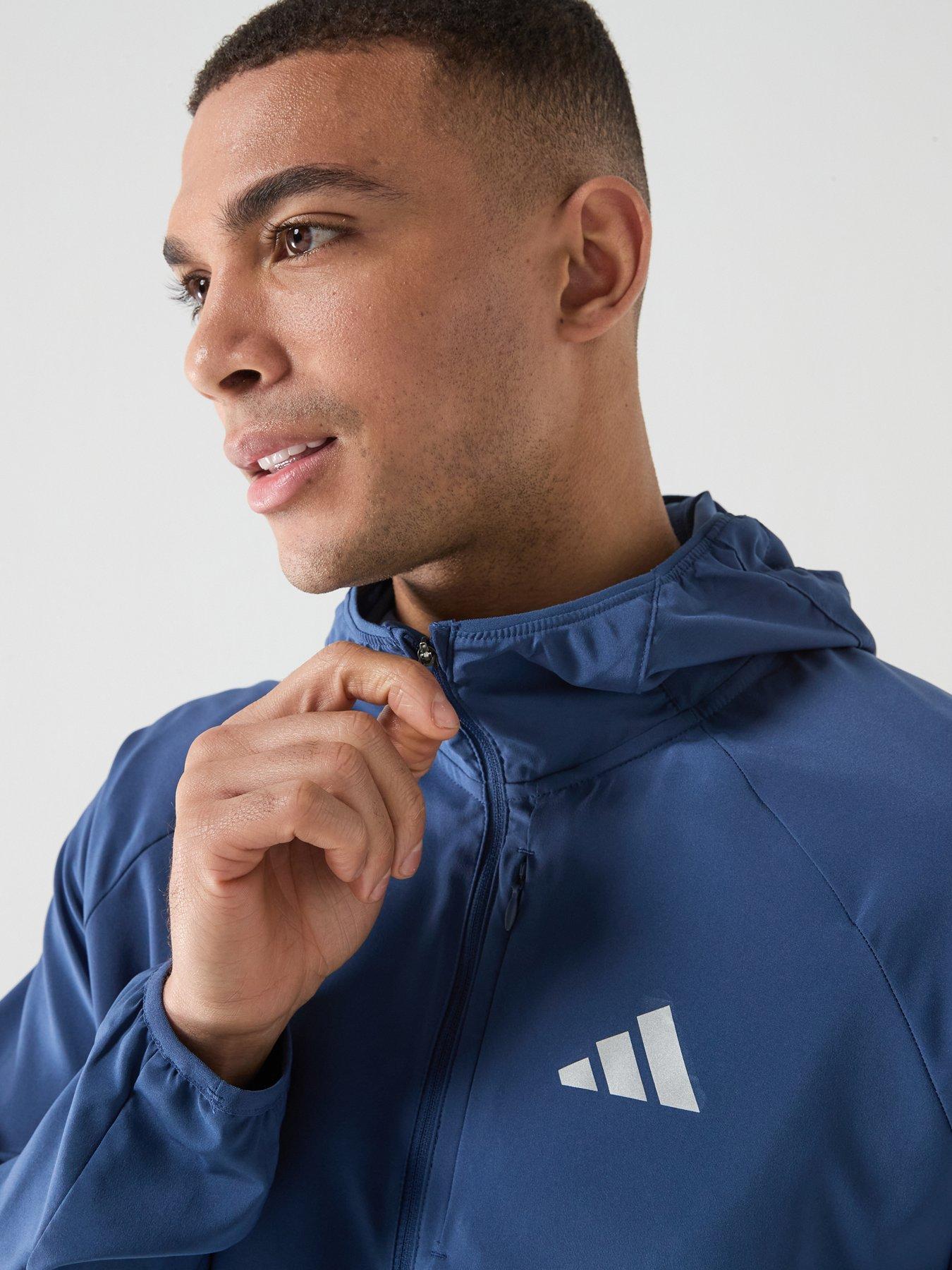  image of adidas-mens-running-adi365-essentials-jacket-indigo