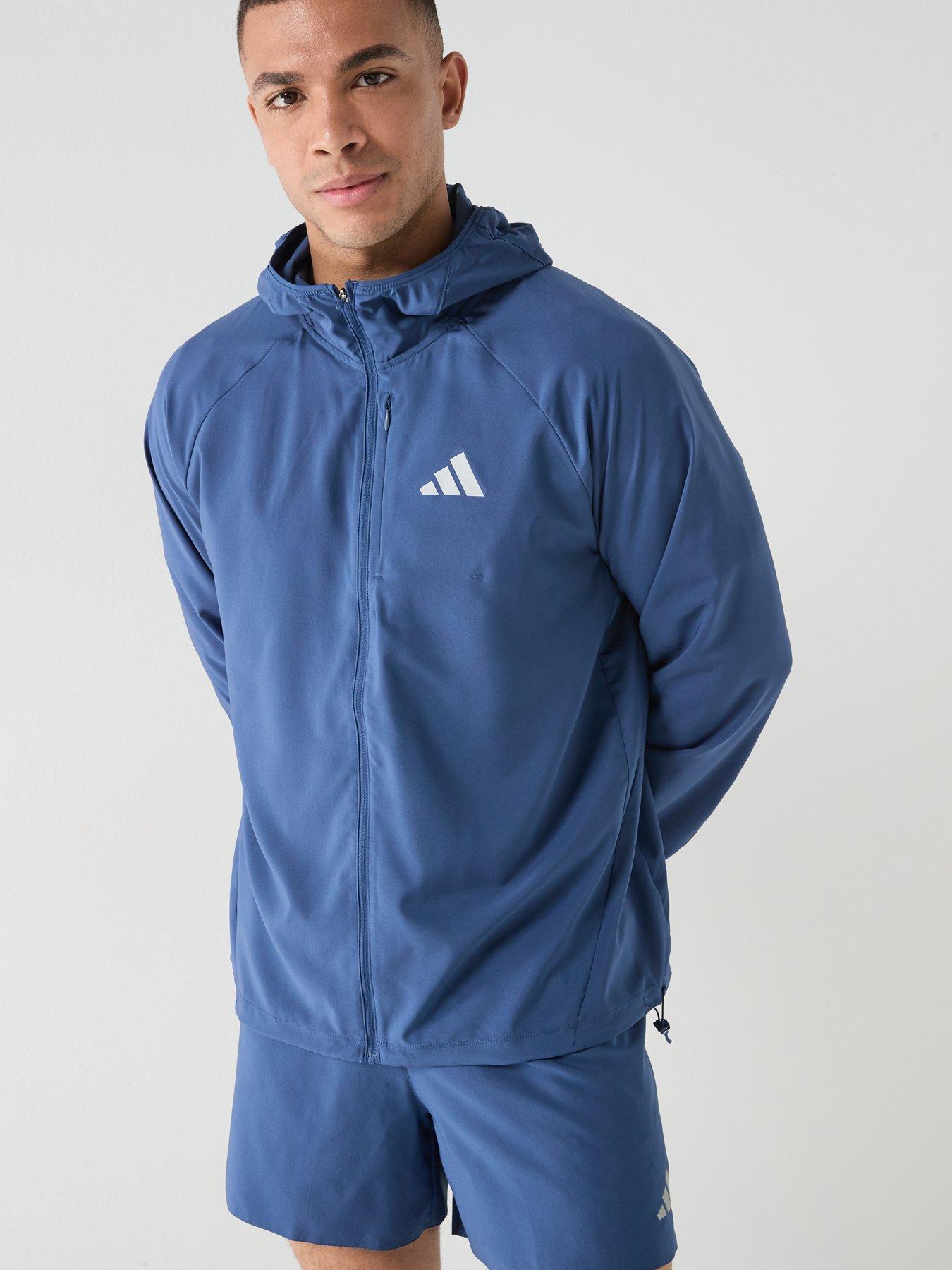  image of adidas-mens-running-adi365-essentials-jacket-indigo