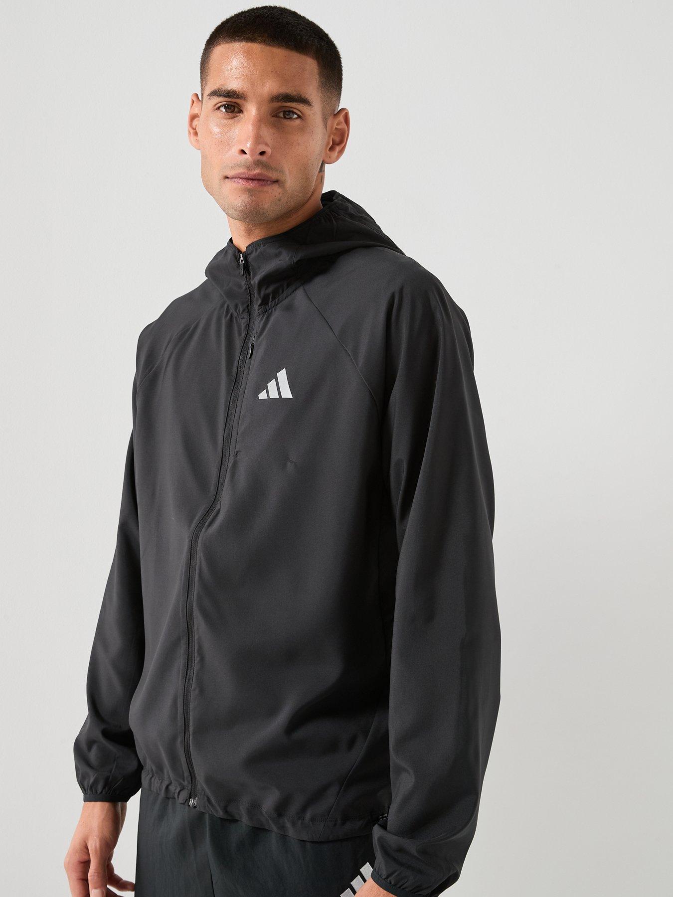 adidas Mens Running Adi365 Essentials Jacket - Black | Littlewoods