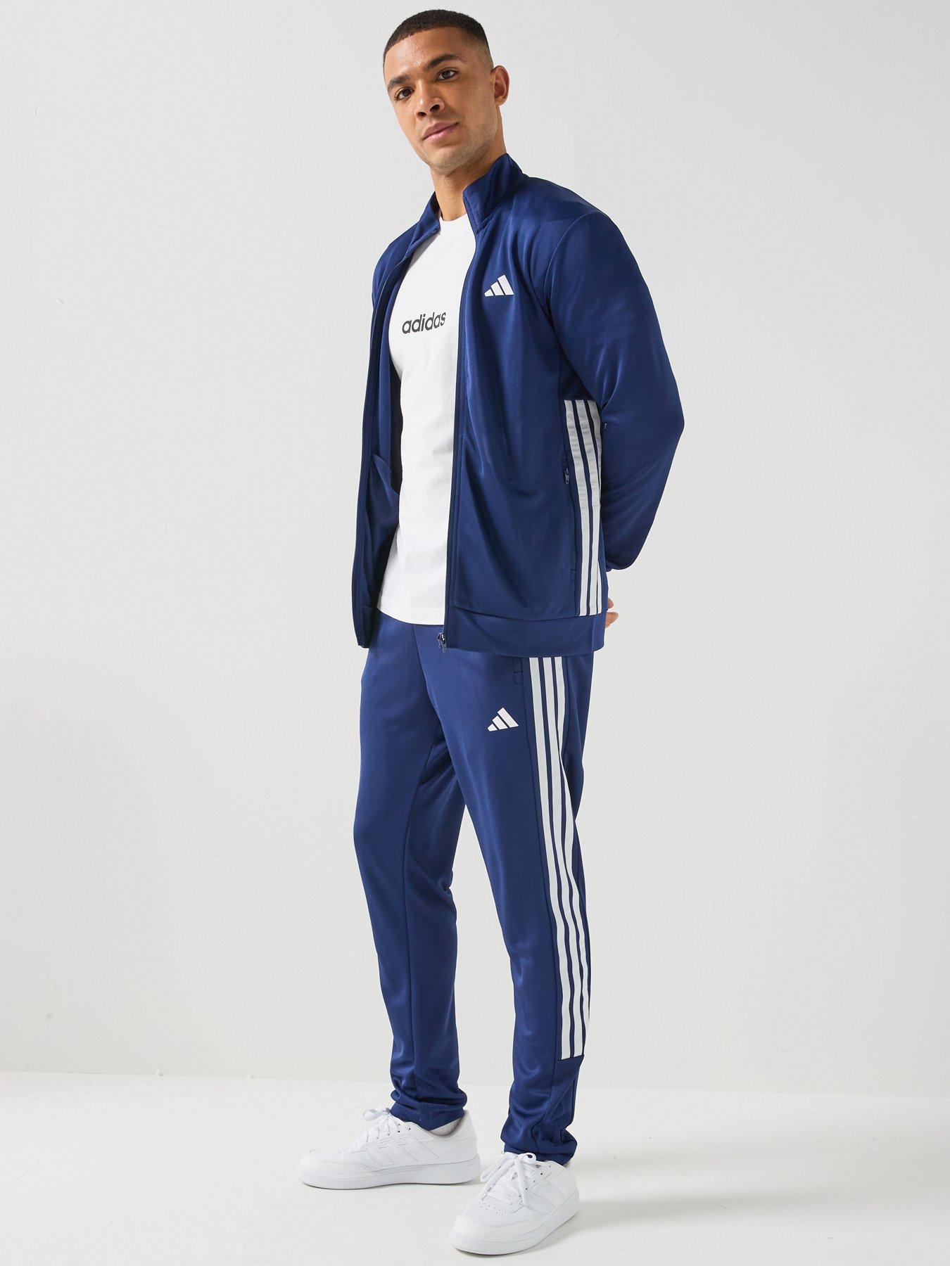 Image 3 of 6 of adidas Mens Training Workout Essentials 3-Stripe Pant - Blue
