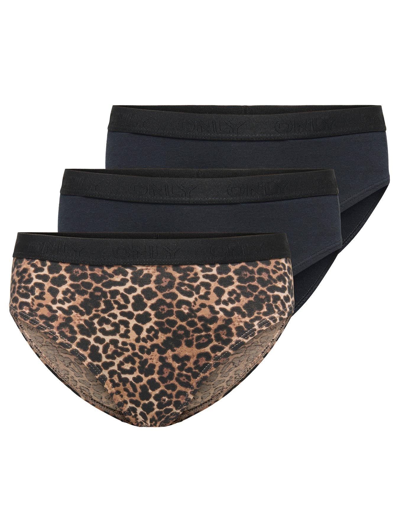Image 1 of 2 of Only Kids Girls 3 Pack Leopard Print Briefs - Multi