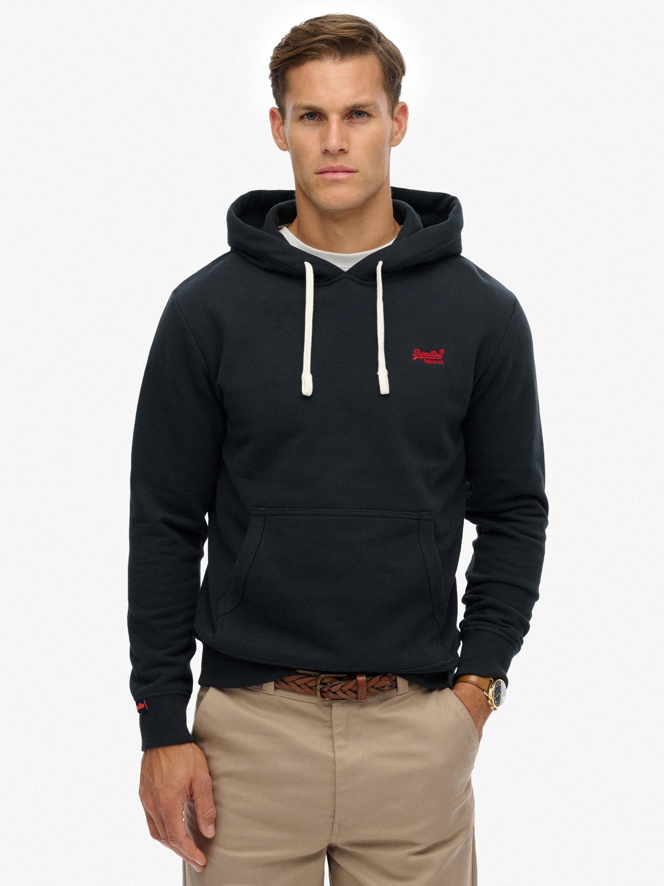 Image 1 of 5 of Superdry Essential Logo Classic Over Head Hoodie - Navy