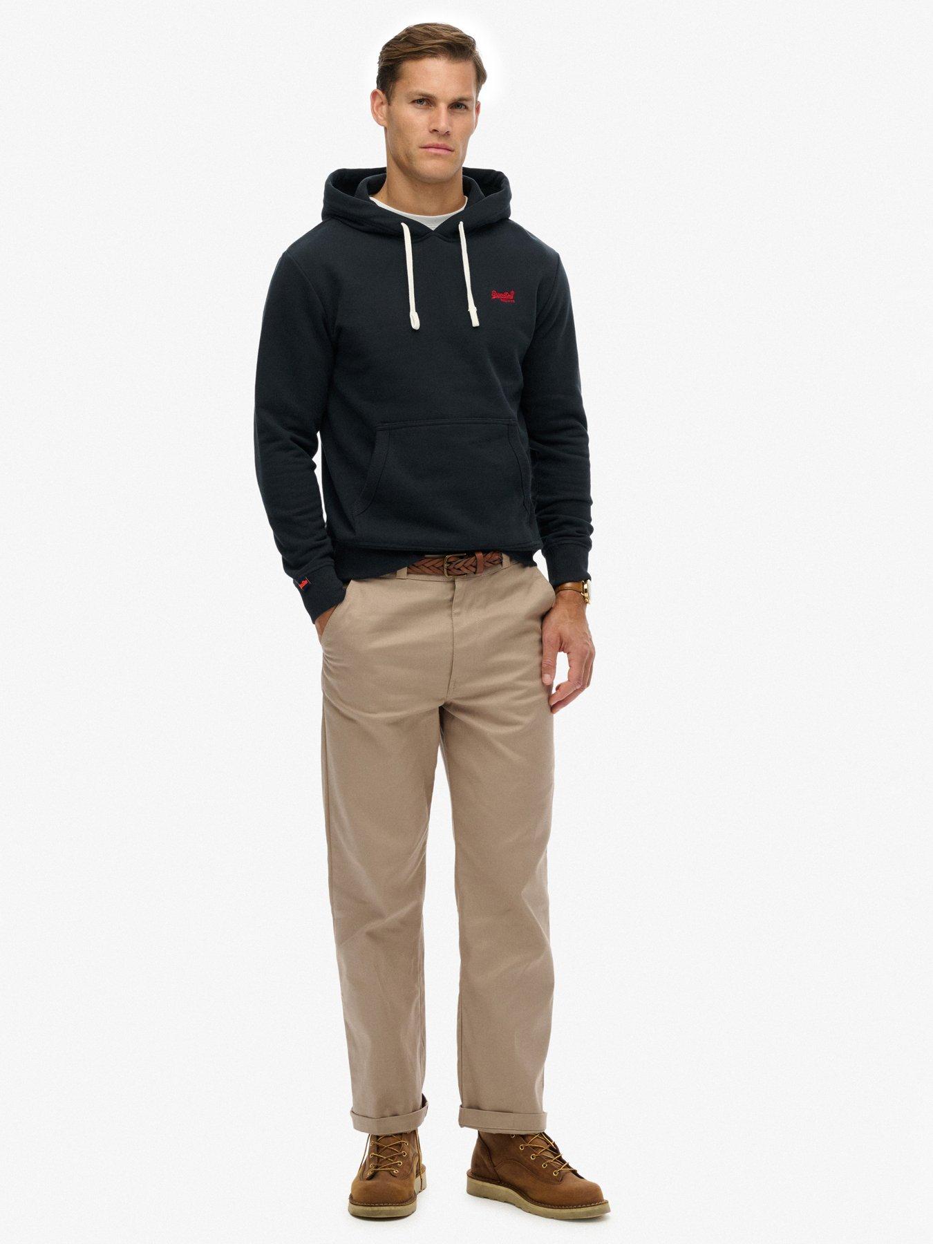 Image 3 of 5 of Superdry Essential Logo Classic Over Head Hoodie - Navy