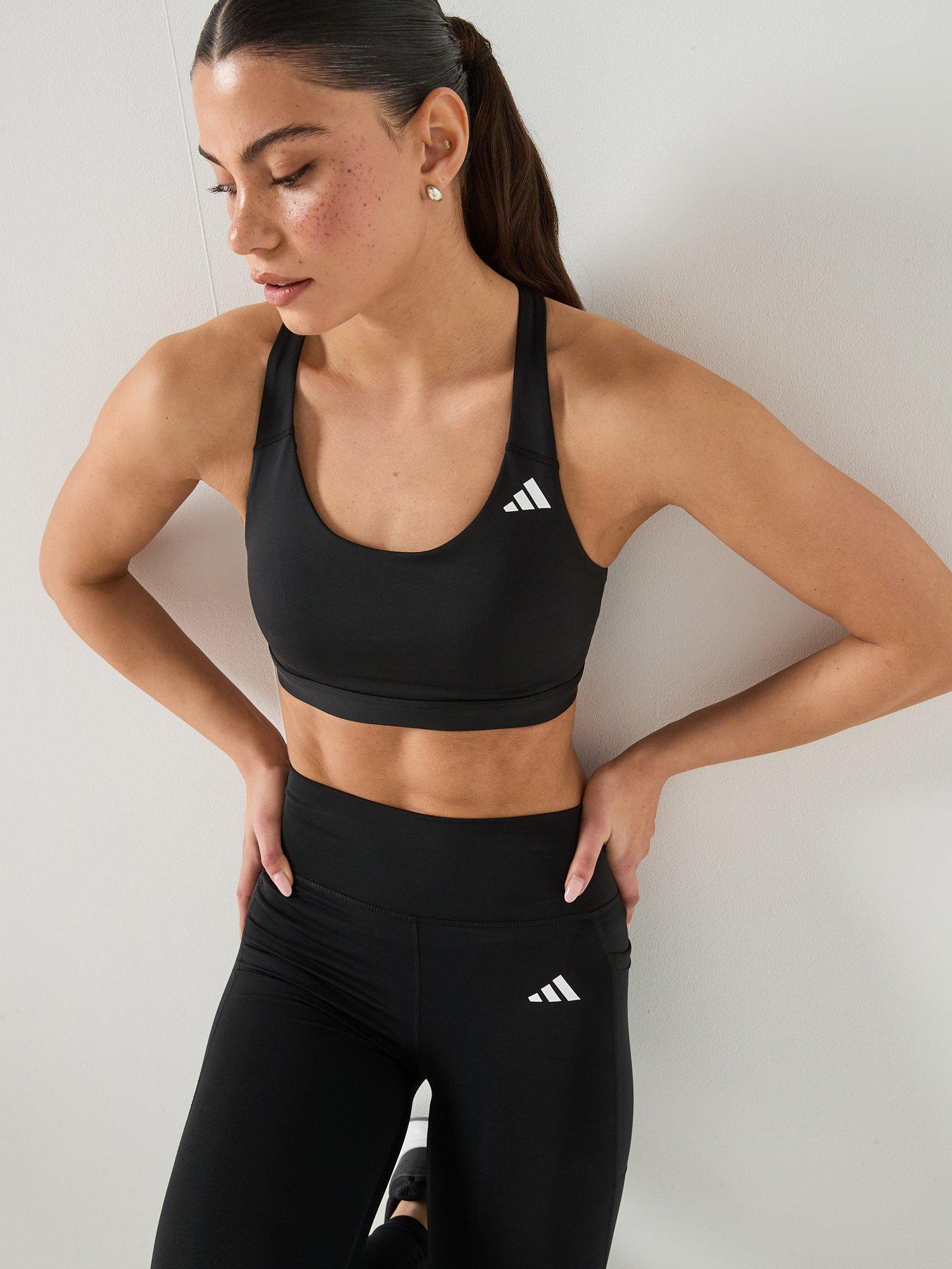 adidas Womens Training Workout Essentials Medium Support Bra - Black